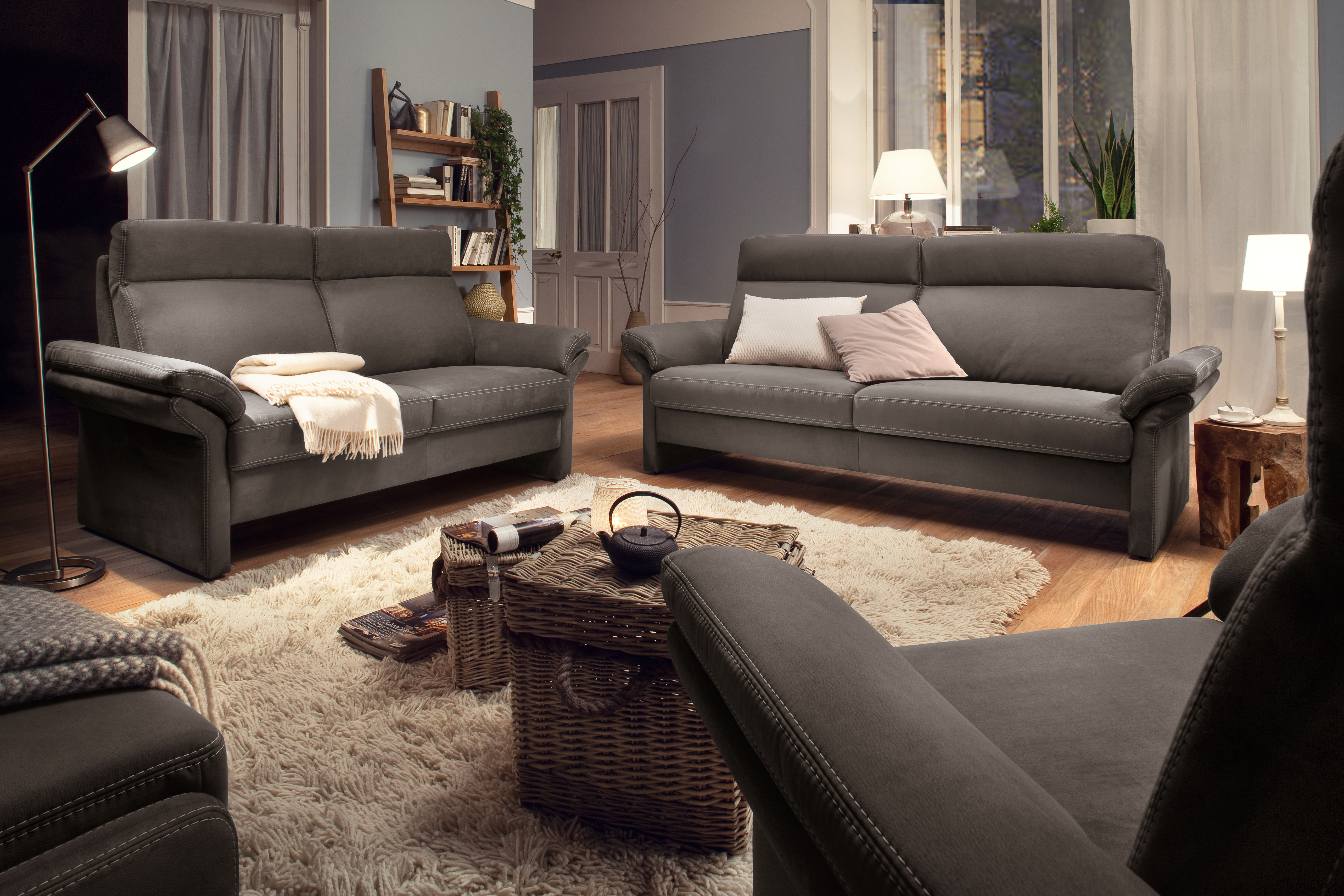 Sofa 2,5-sitzig hoher Rücken, fango - EM DUBLIN 2.0