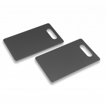 Schneidbrett 2-er Set 25x15 cm - Kunststoff, cool grey