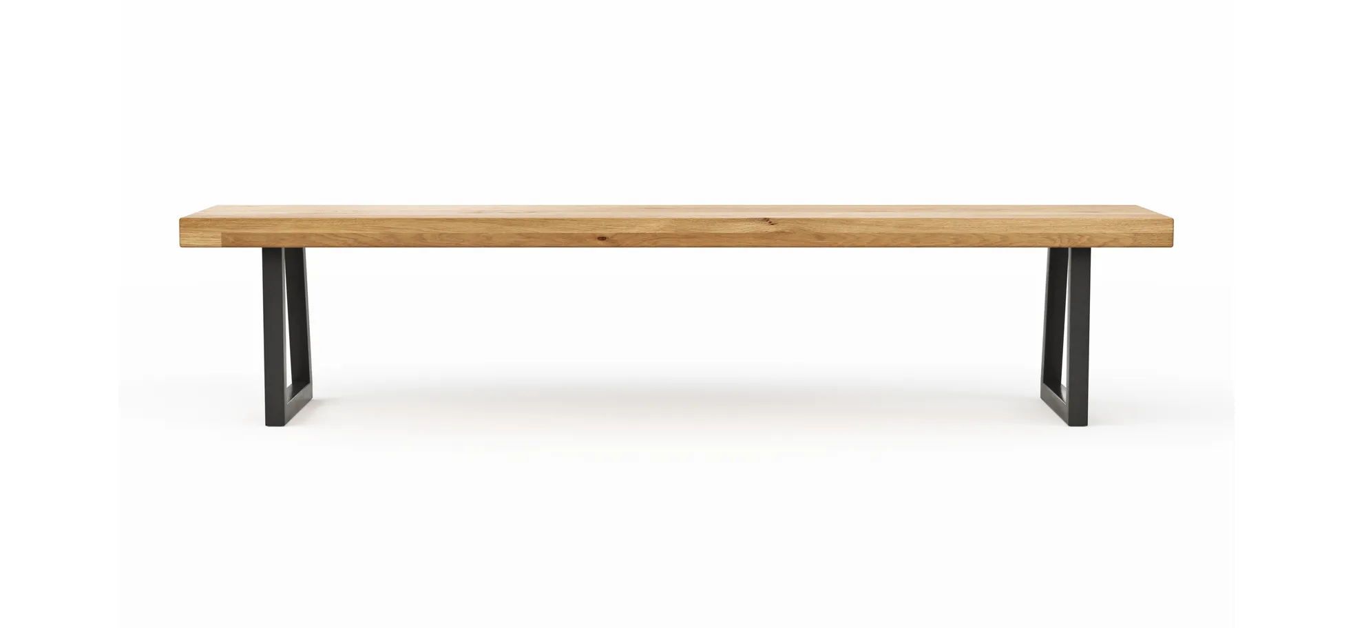 Holzbank Clifton - Breite ca. 200cm, Wildeiche massiv, natur Holzbank Clifton - Breite ca. 200cm, Wildeiche massiv, natur