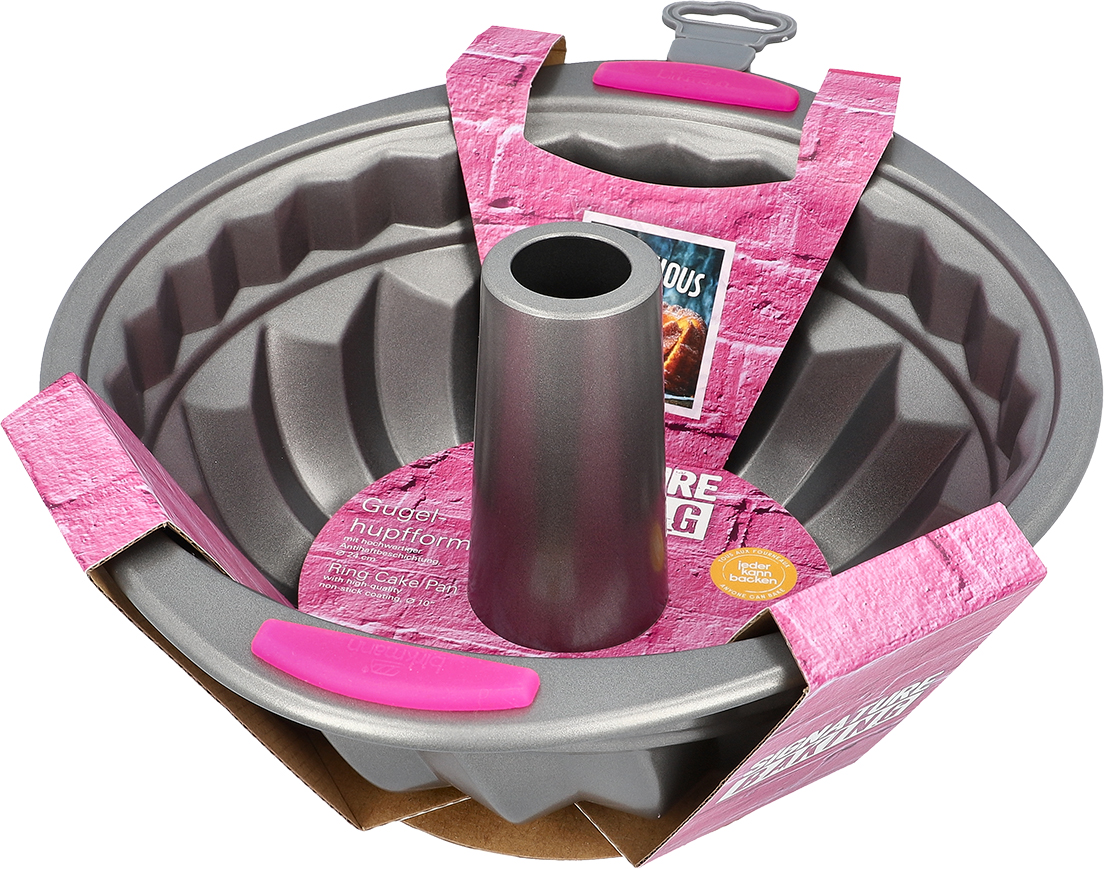 Gugelhupfform mit Griff Ø ca. 24cm, Höhe ca. 12cm  - mit Antihaftbeschichtung