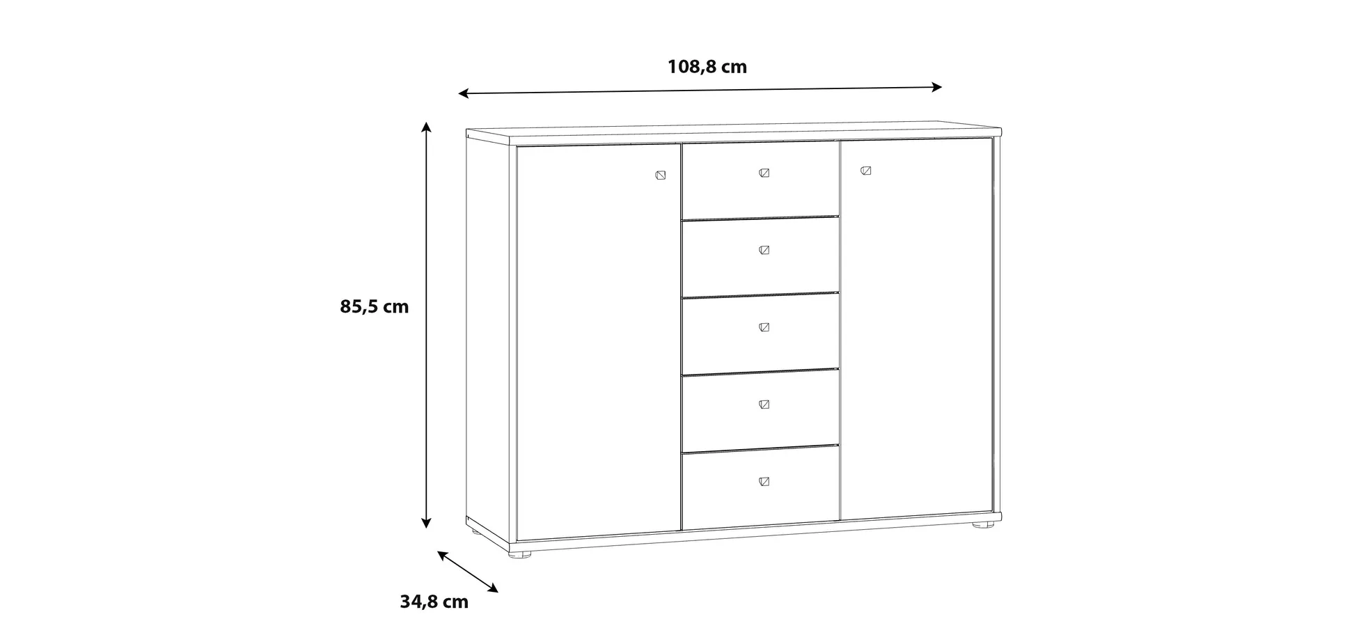 Kommode, Artisan Eiche - Faik