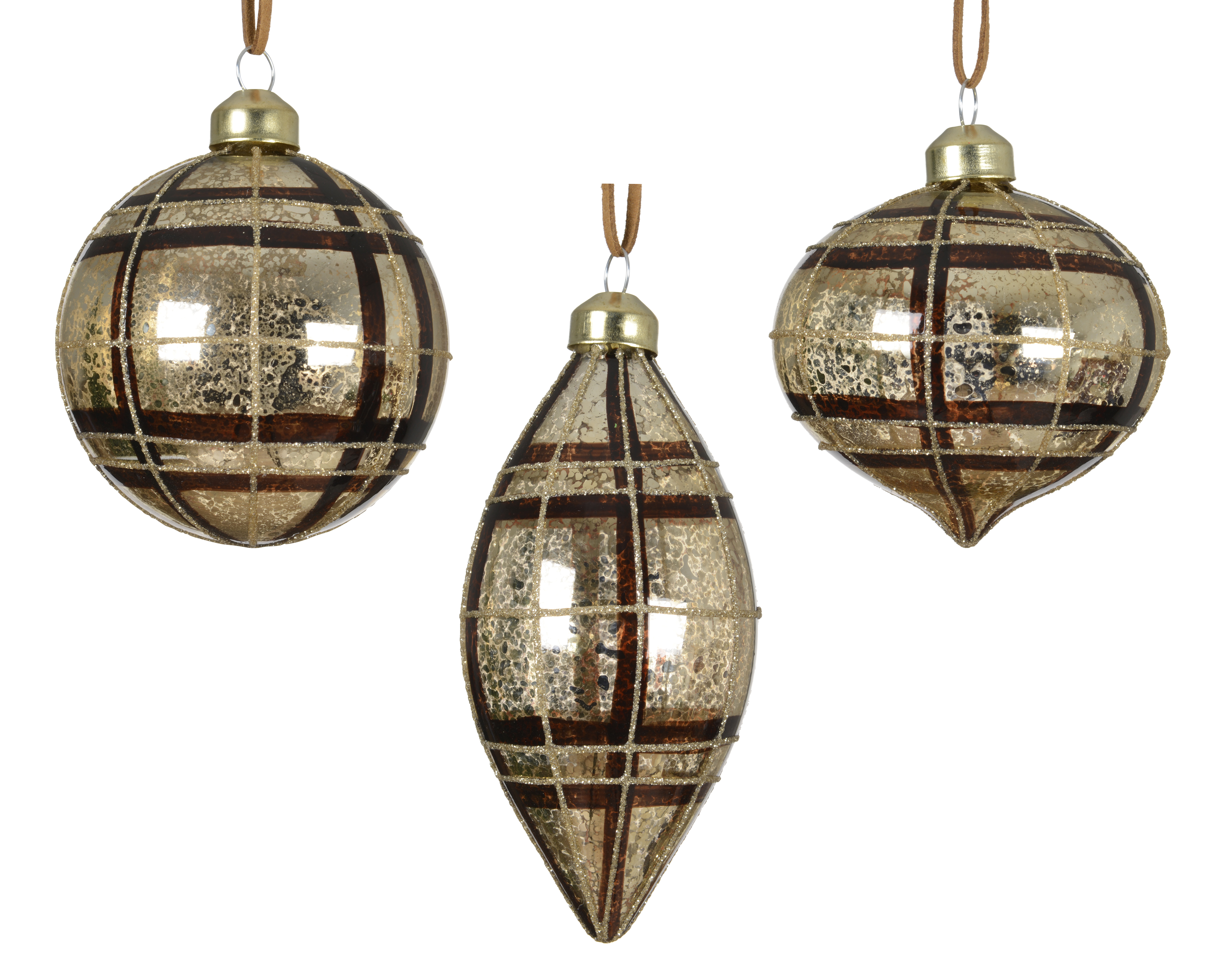 Kugel - hell gold, Glas, Ø8cm