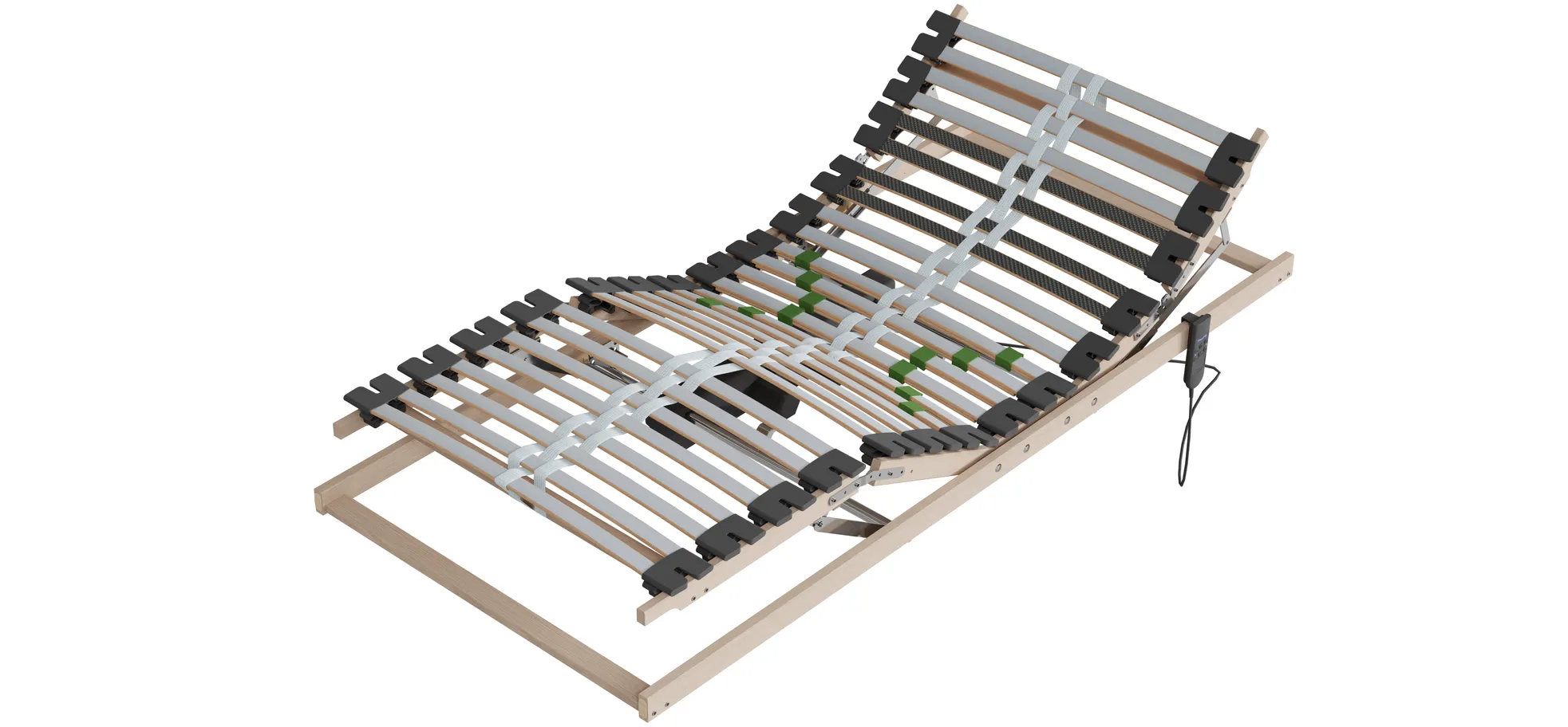 Lattenrost Alpin Schlafsysteme Alpin-B-MO - 90x200cm, Kopf-/Fußteil 2-motorisch verstellbar, Kabelsteuerung