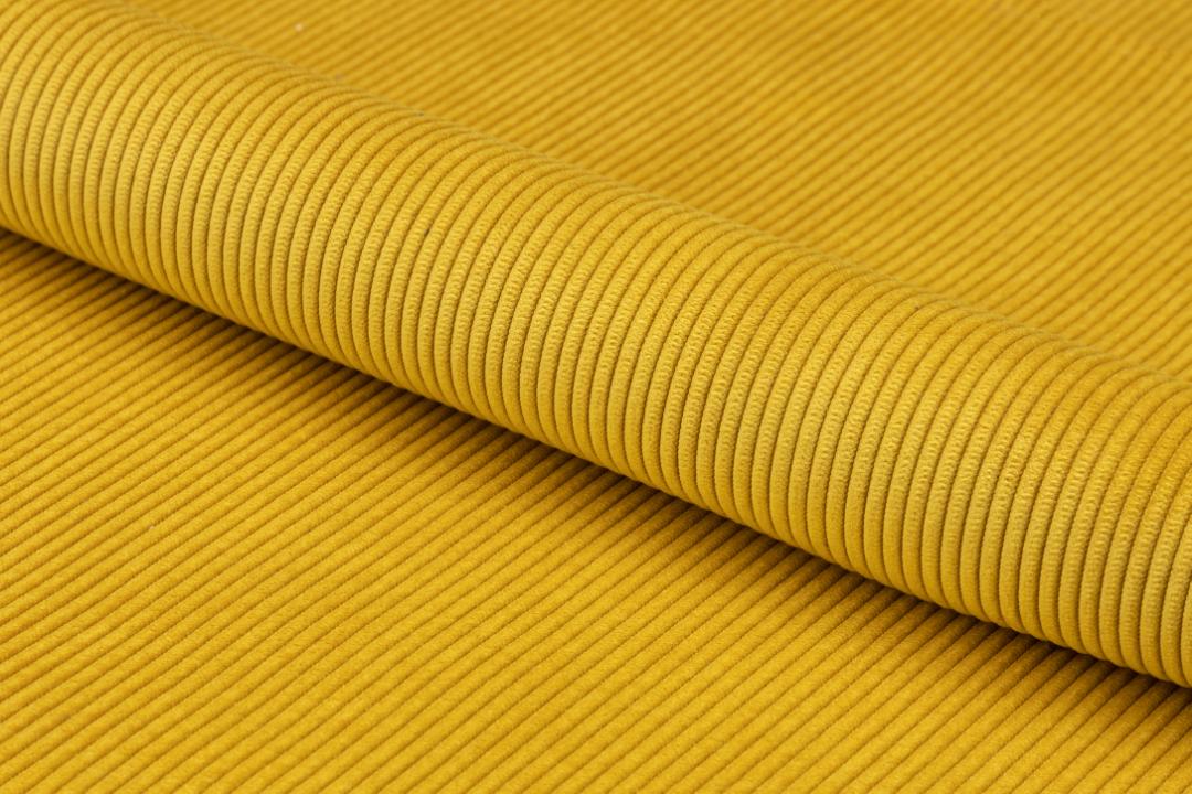 Esszimmerstuhl, Stoff gelb, Metall schwarz - MyTrend320