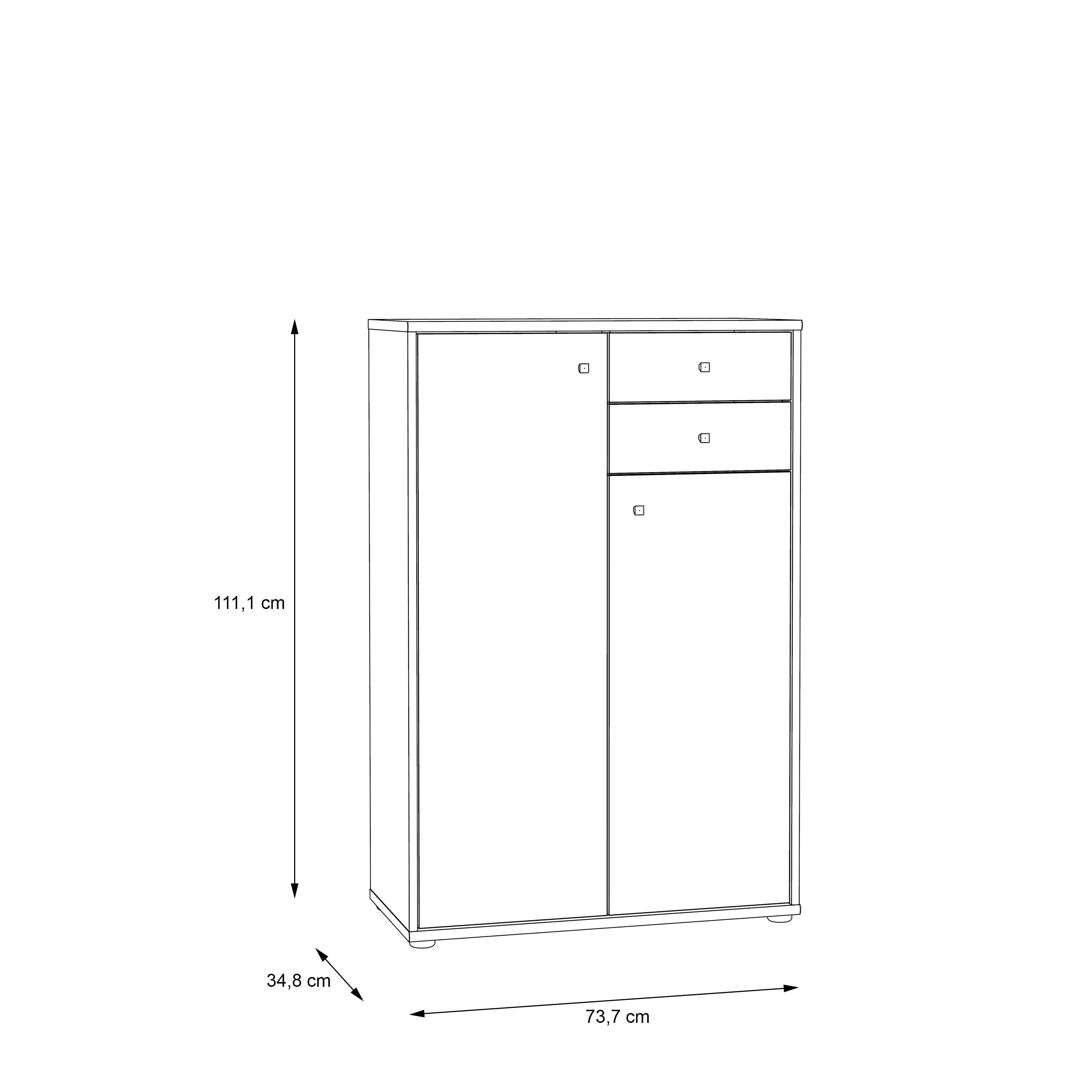 Kommode, Artisan Eiche - Faik
