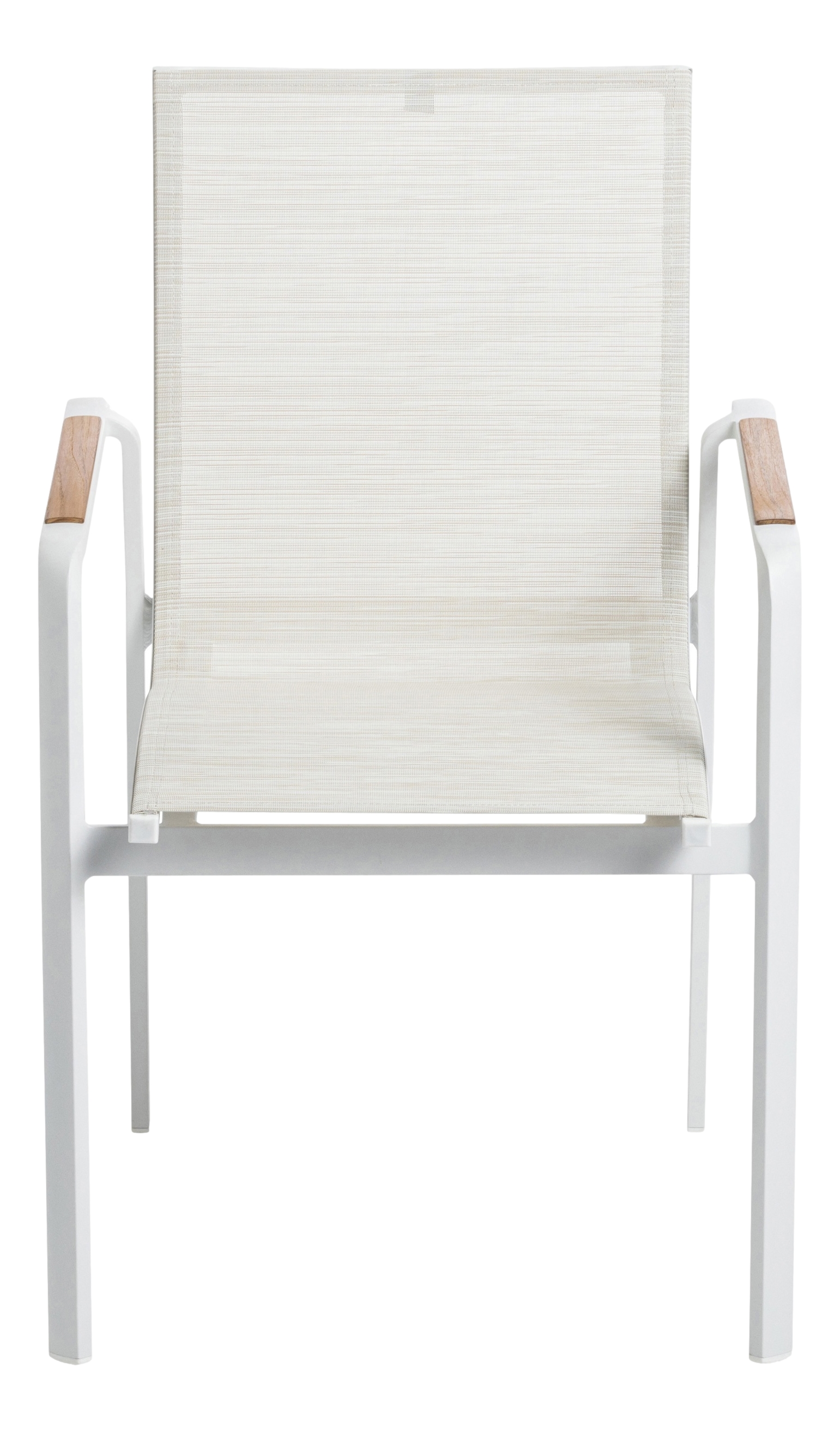 Stapelsessel, weiß matt, beige, Outdoor - Diamond