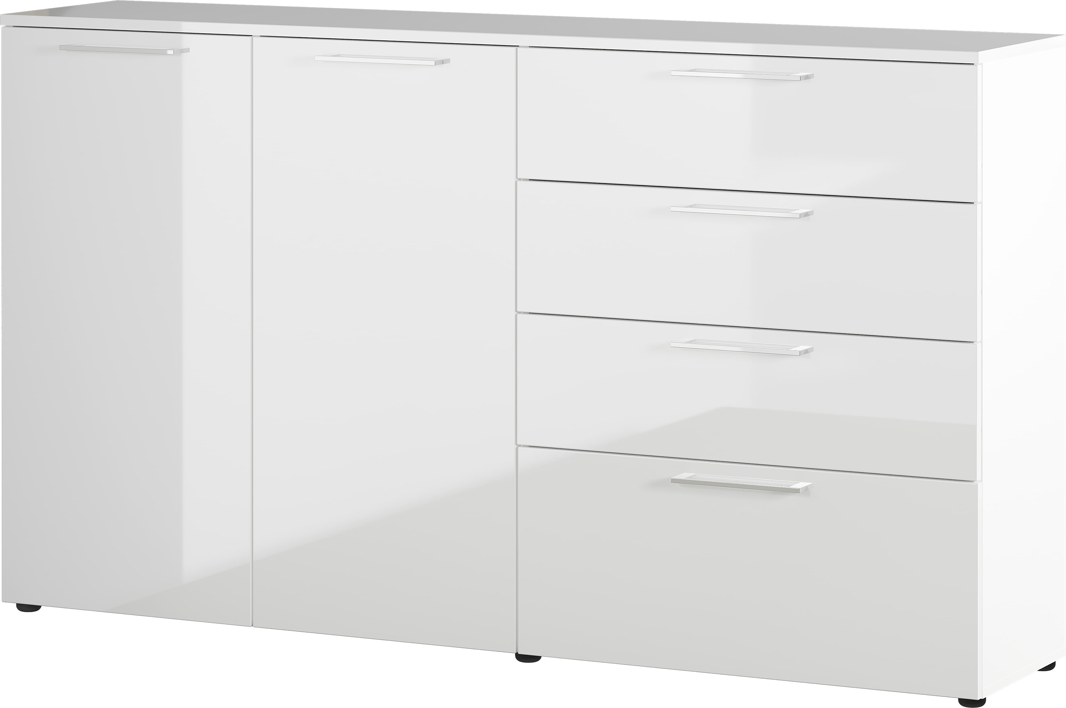 Sideboard, weiß, 2 Türen, 4 Schübe - MyTrend 284