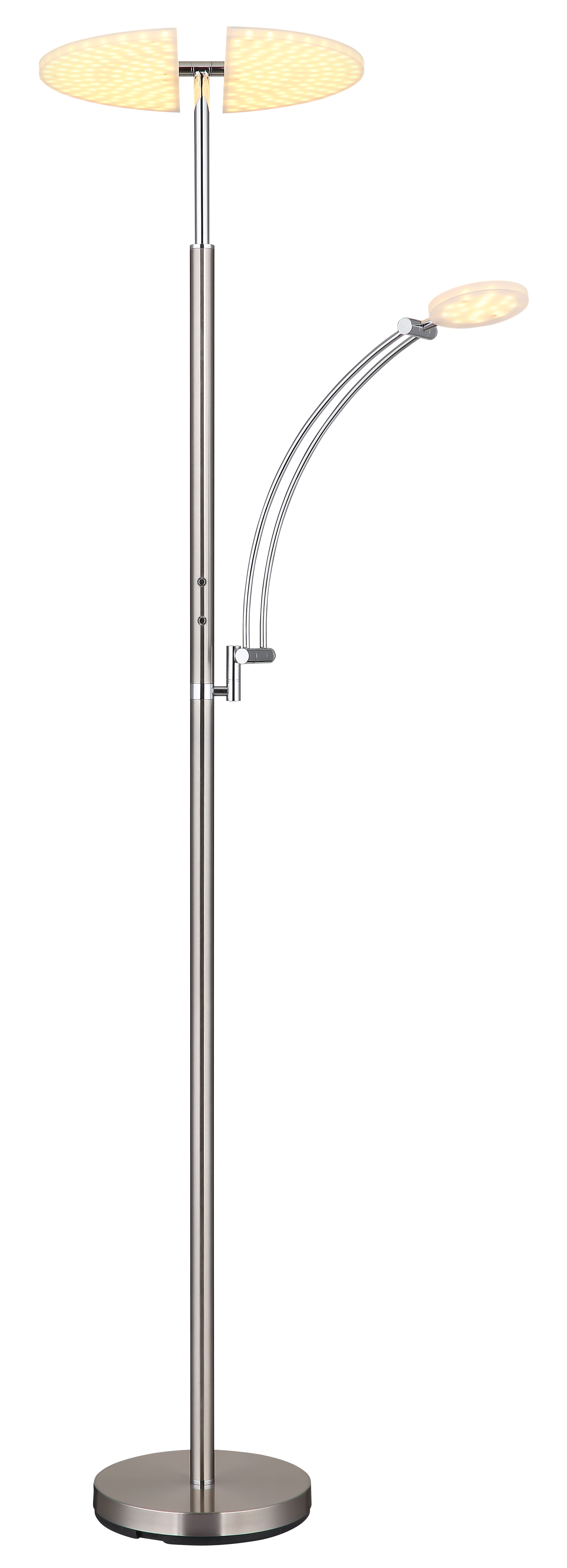 Deckenfluter TIRANA - Metall Nickel matt, LED