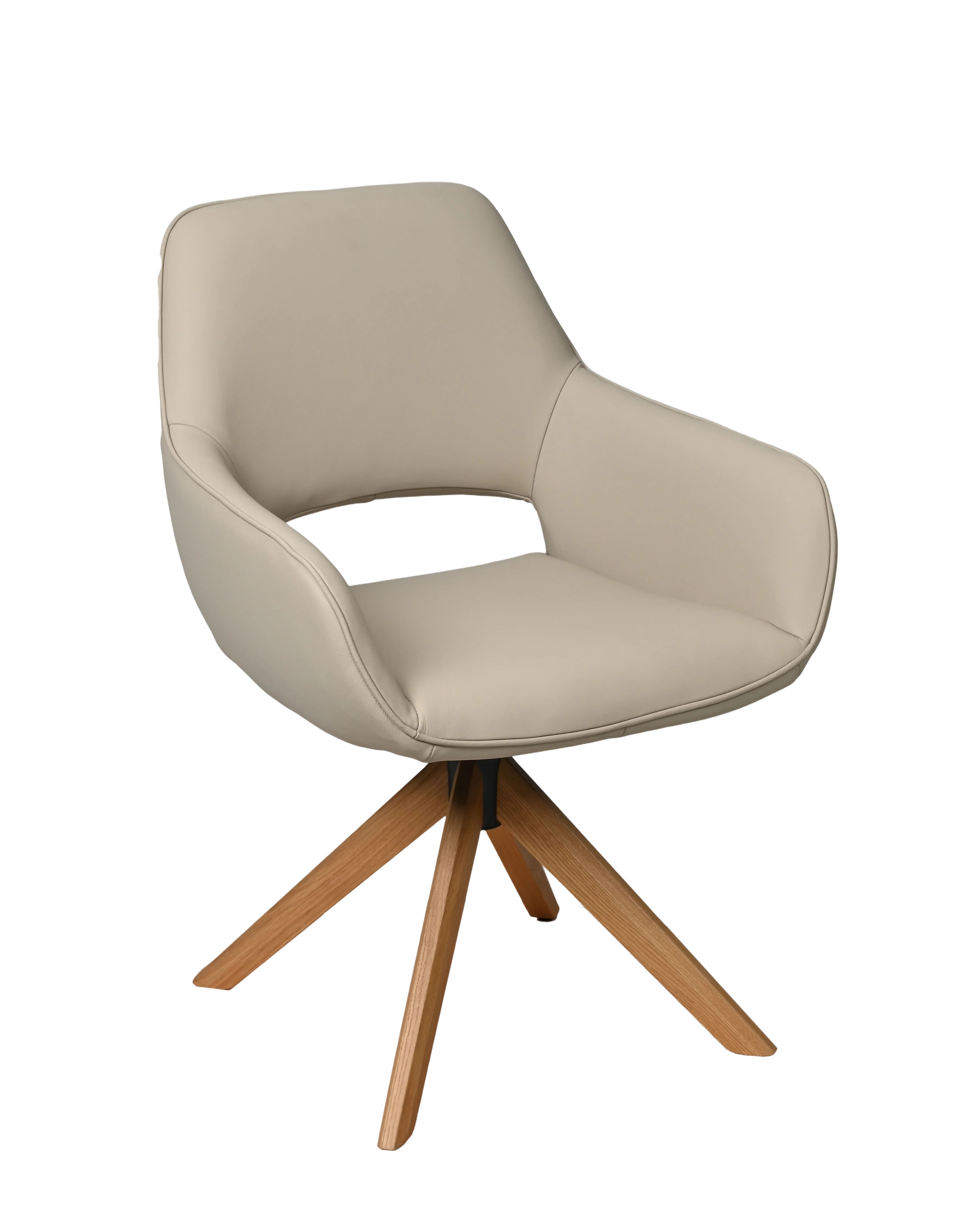 Armlehnstuhl, Leder latte - Marielle