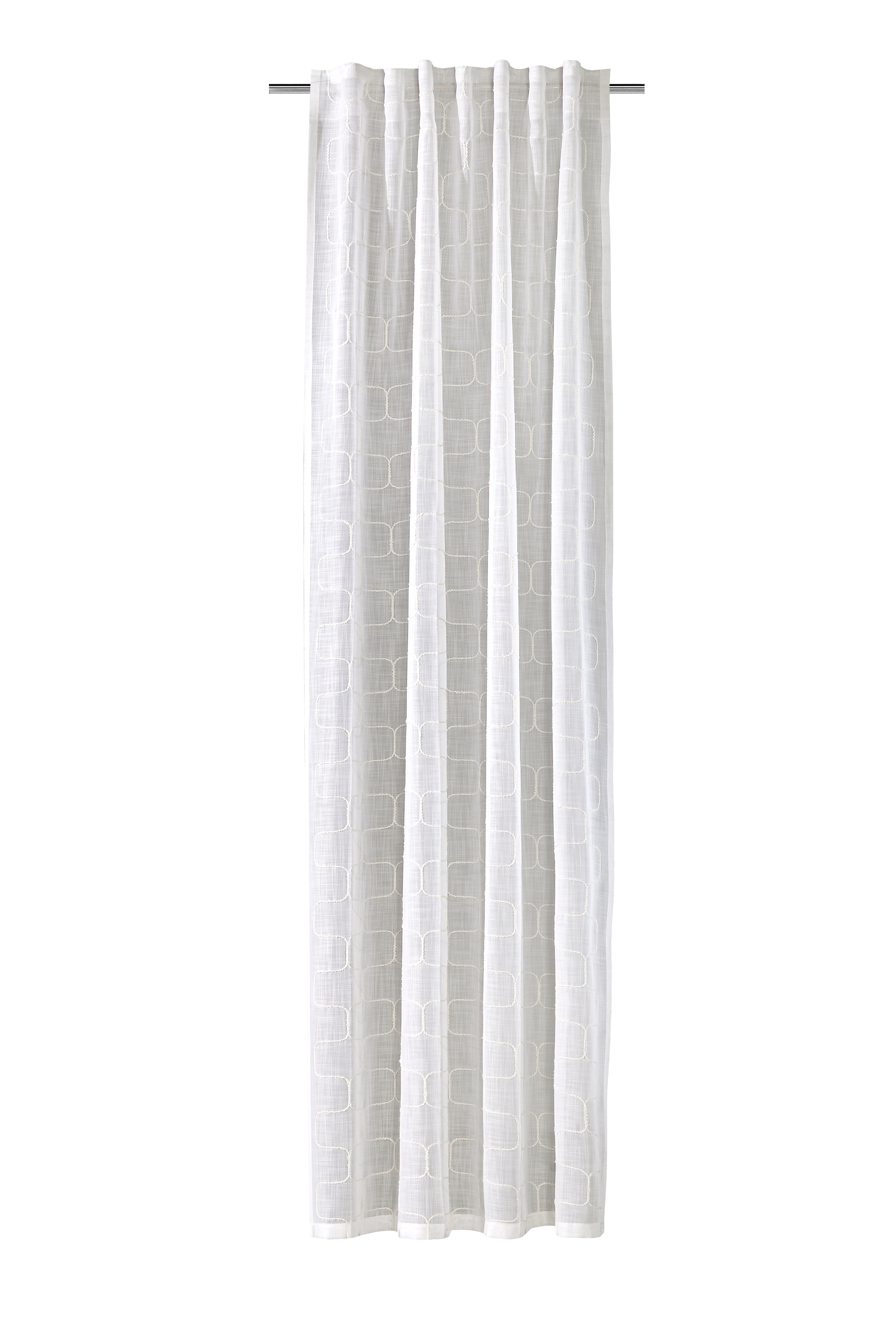 Schlaufenbandschal Retro-Design - 140x245cm, 100% polyester, natur