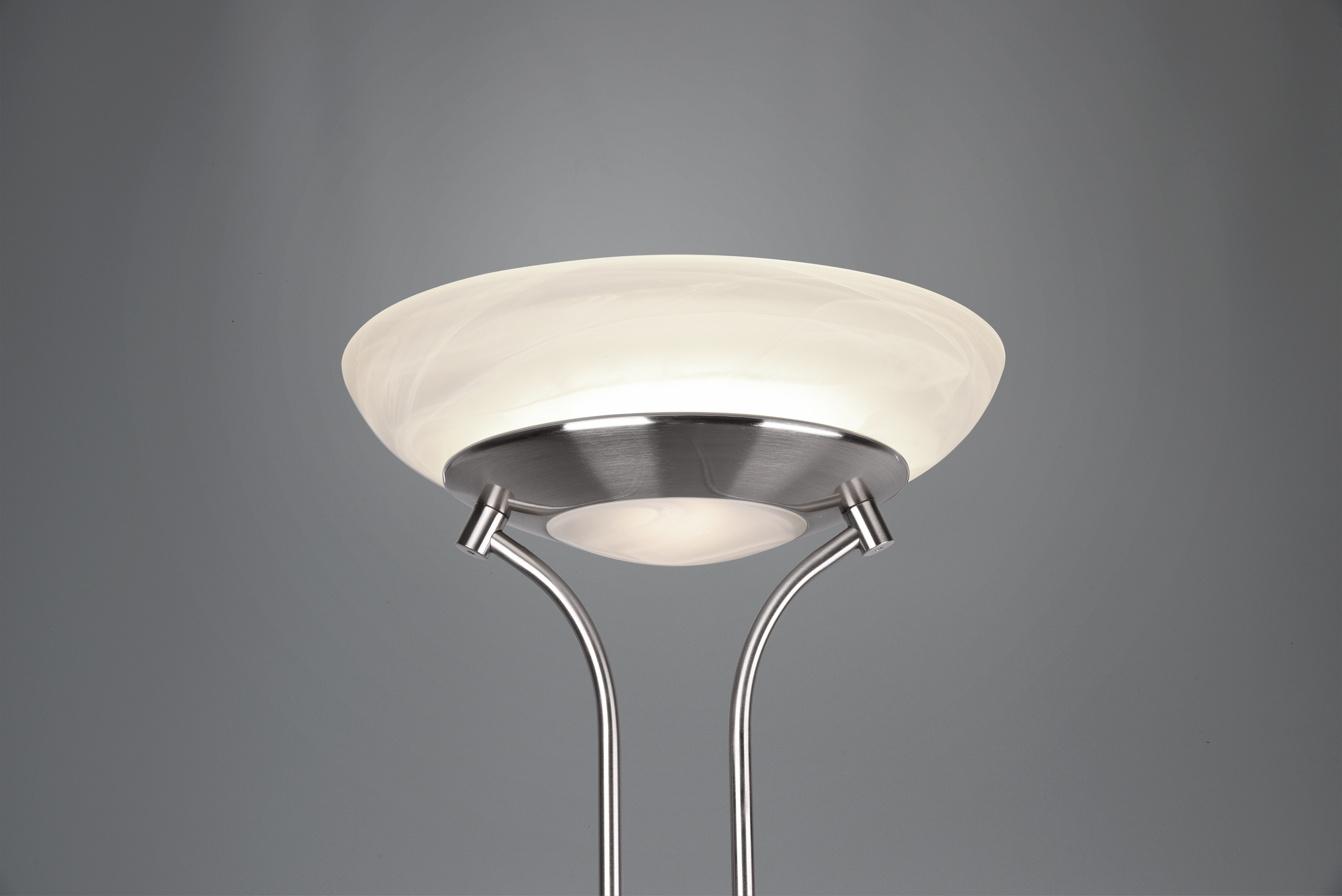 Stehleuchte Orson - 2flg., Metall/Nickel matt, ca.32,5 x 180 cm