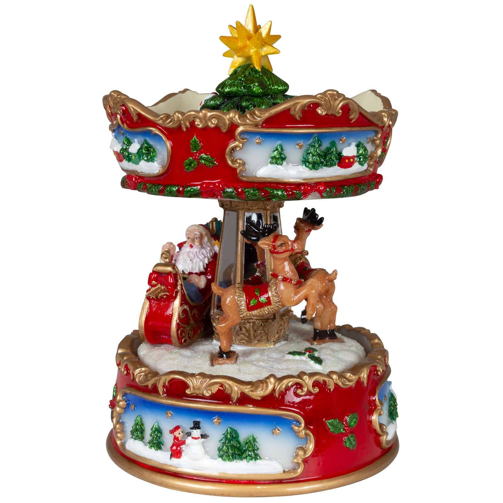 Spieluhr drehend, Höhe ca. 16cm - Polyresin