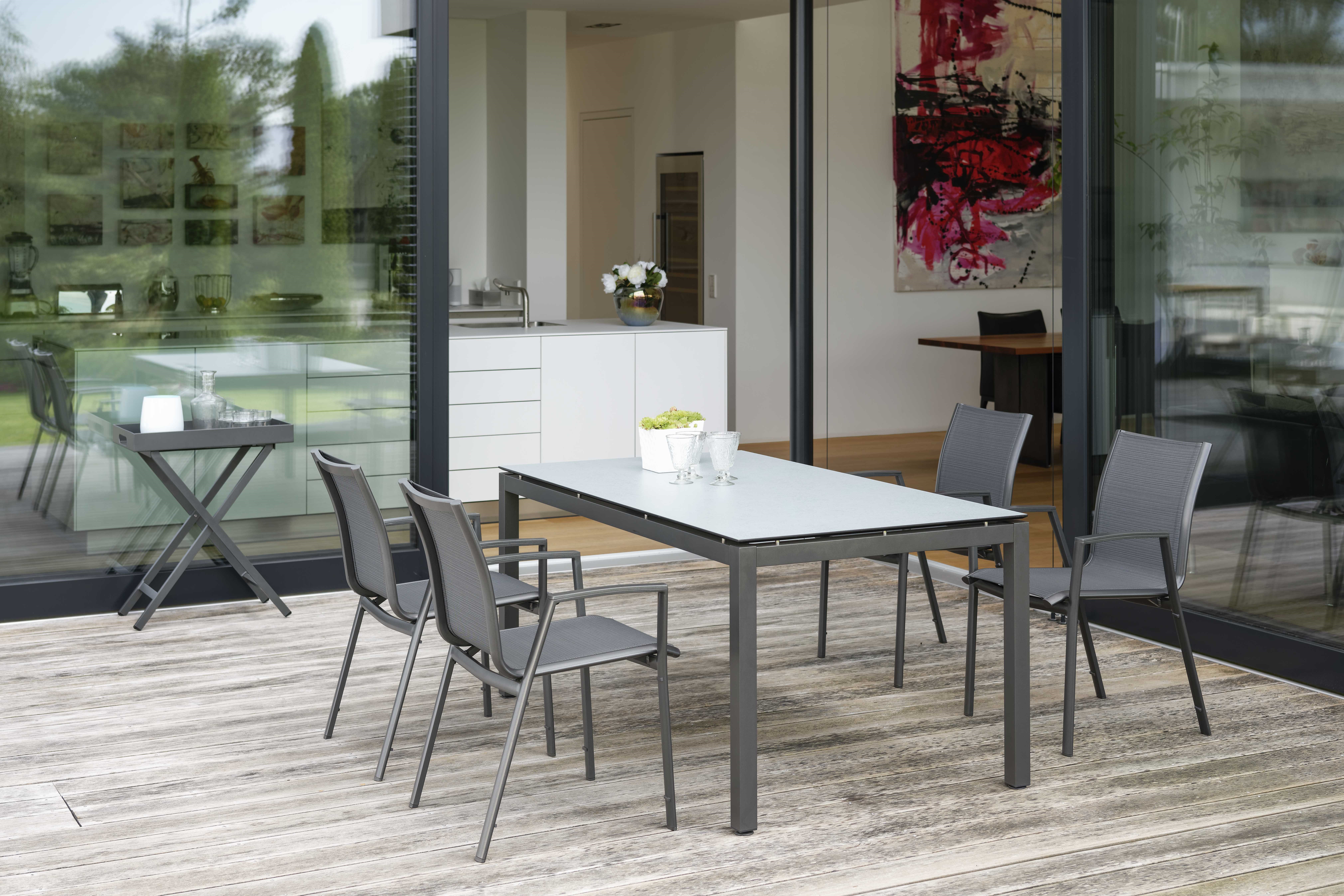 Tischgestell, 4-Fuß, Aluminium, Outdoor - TISCHSYSTEM