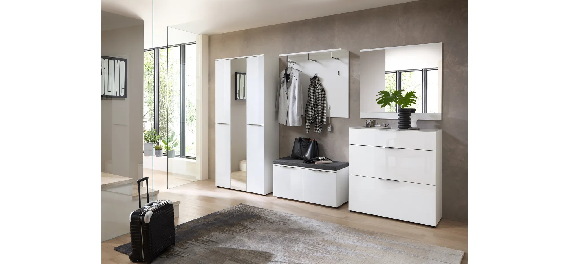 Garderobenpaneel, weiß - Ilaria