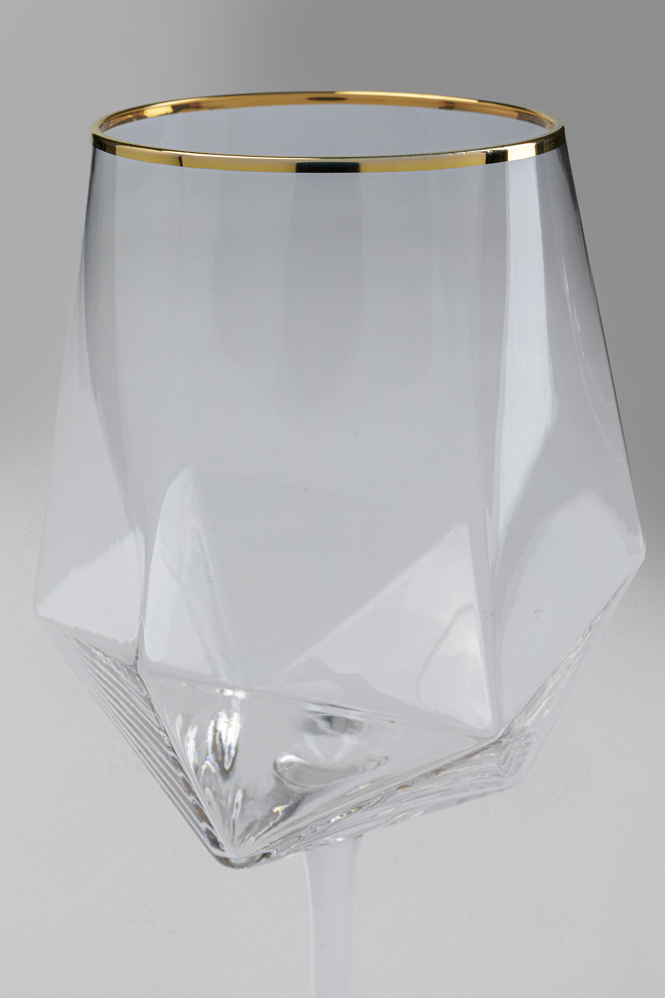Weinglas Diamond, Glas klar, Goldrand - Geschirr