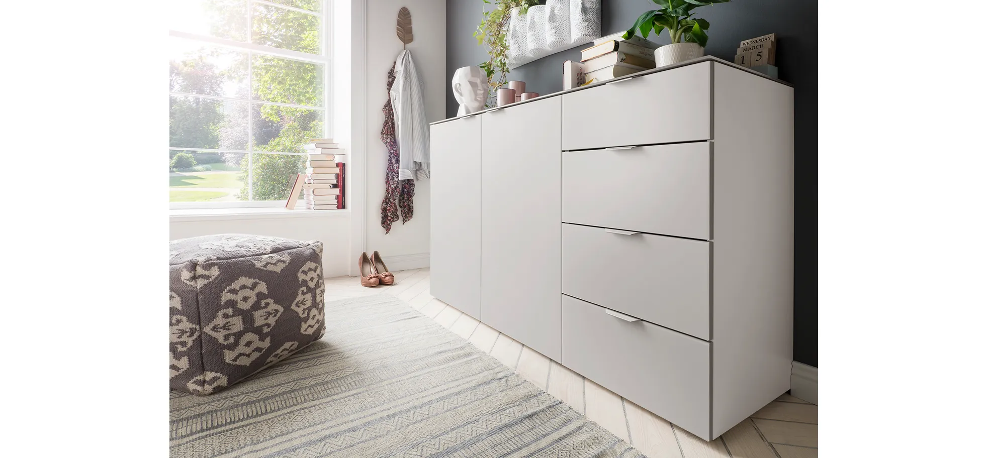 Kommode Colorado - BHT ca. 135x87x43 cm, Offwhite