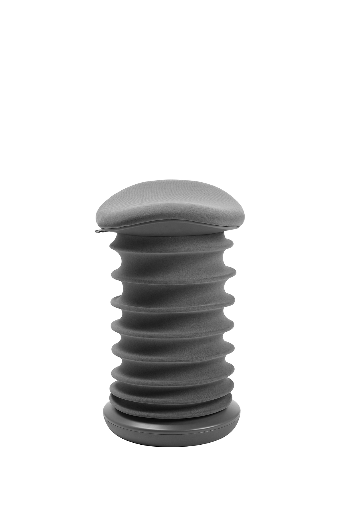 Hocker, grau, höhenverstellbar - 