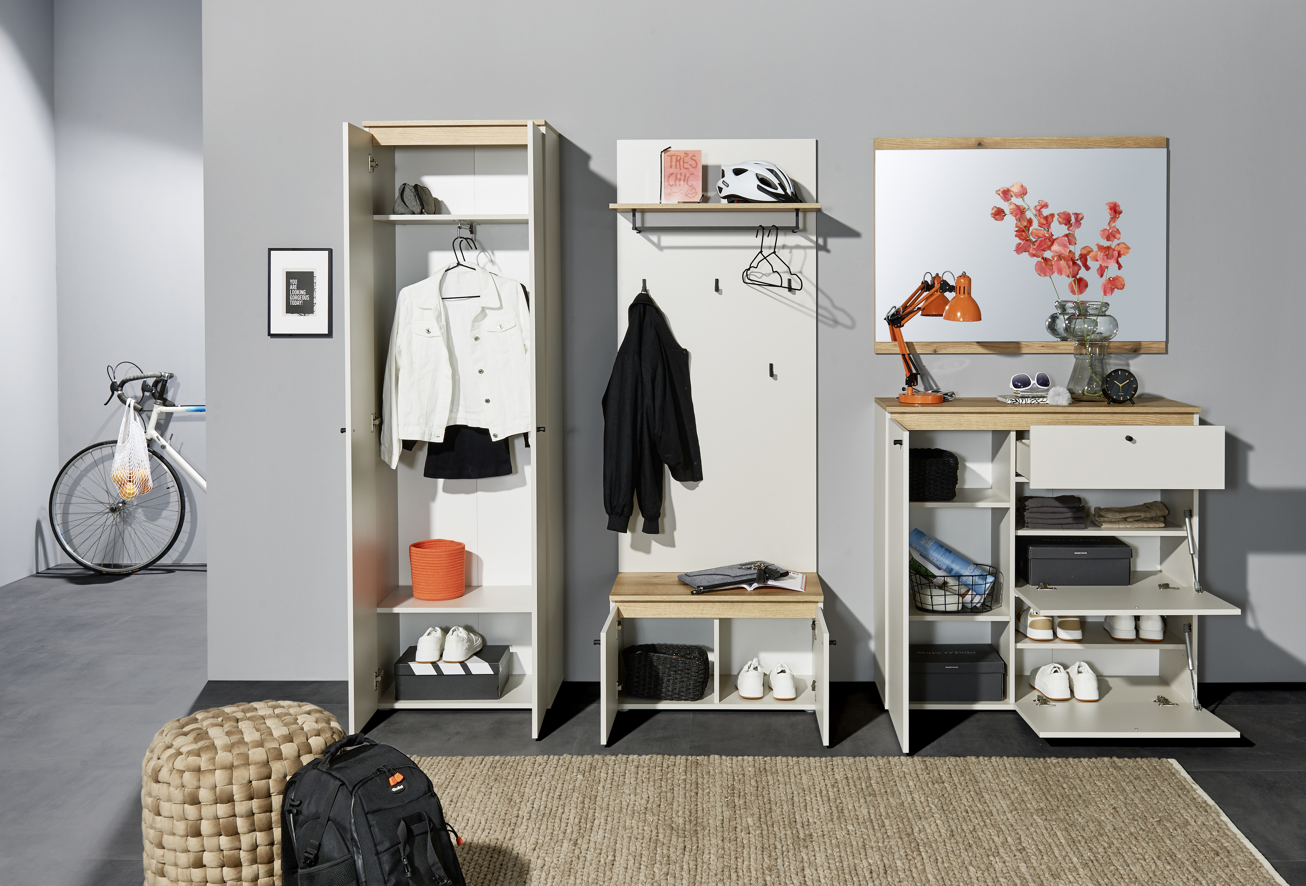 Garderobenschrank, Kaschmir Dekor - MyStyle 6012