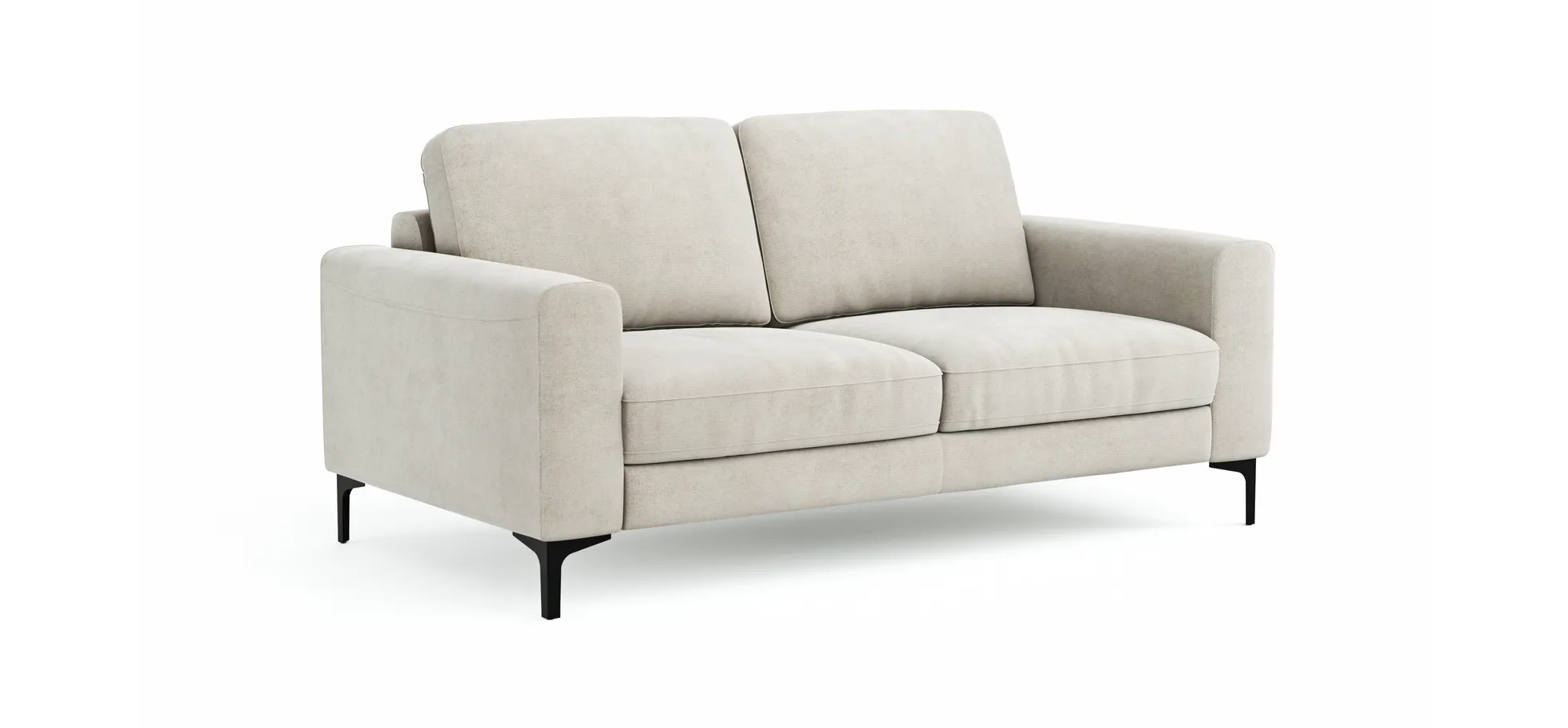 Sofa Oviedo - 2-Sitzer, Stoff, Natur