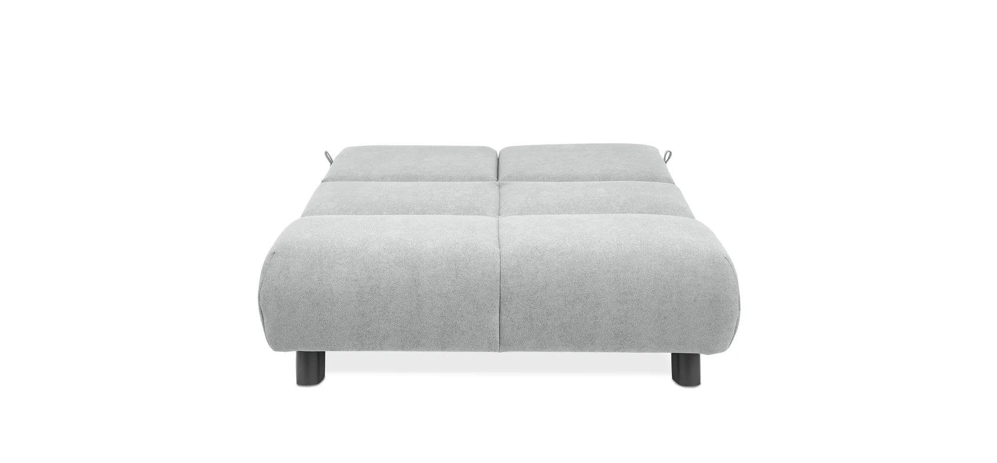  Faltsofa EBBY - 2-Sitzer ohne Armlehne, 140 cm inkl. Schlaffunktion/Relaxfunktion, Stoff, Grau