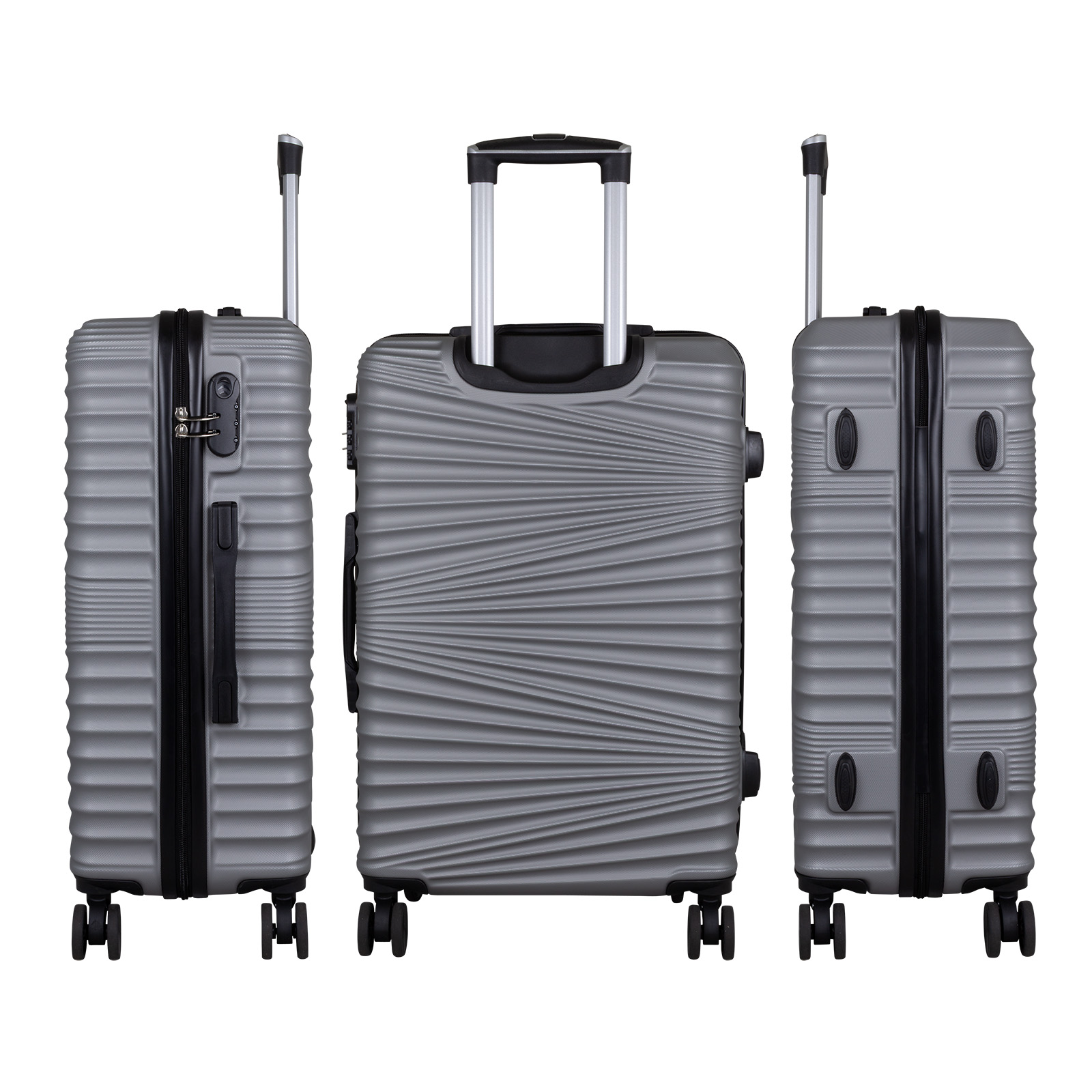 Kofferset Luxor, 3-Tlg. - silber