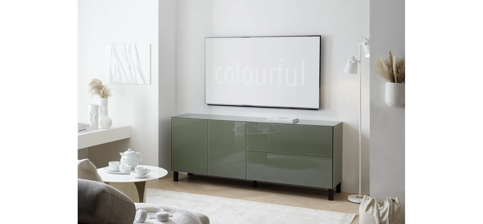 Lowboard, olivgrün - Makoa