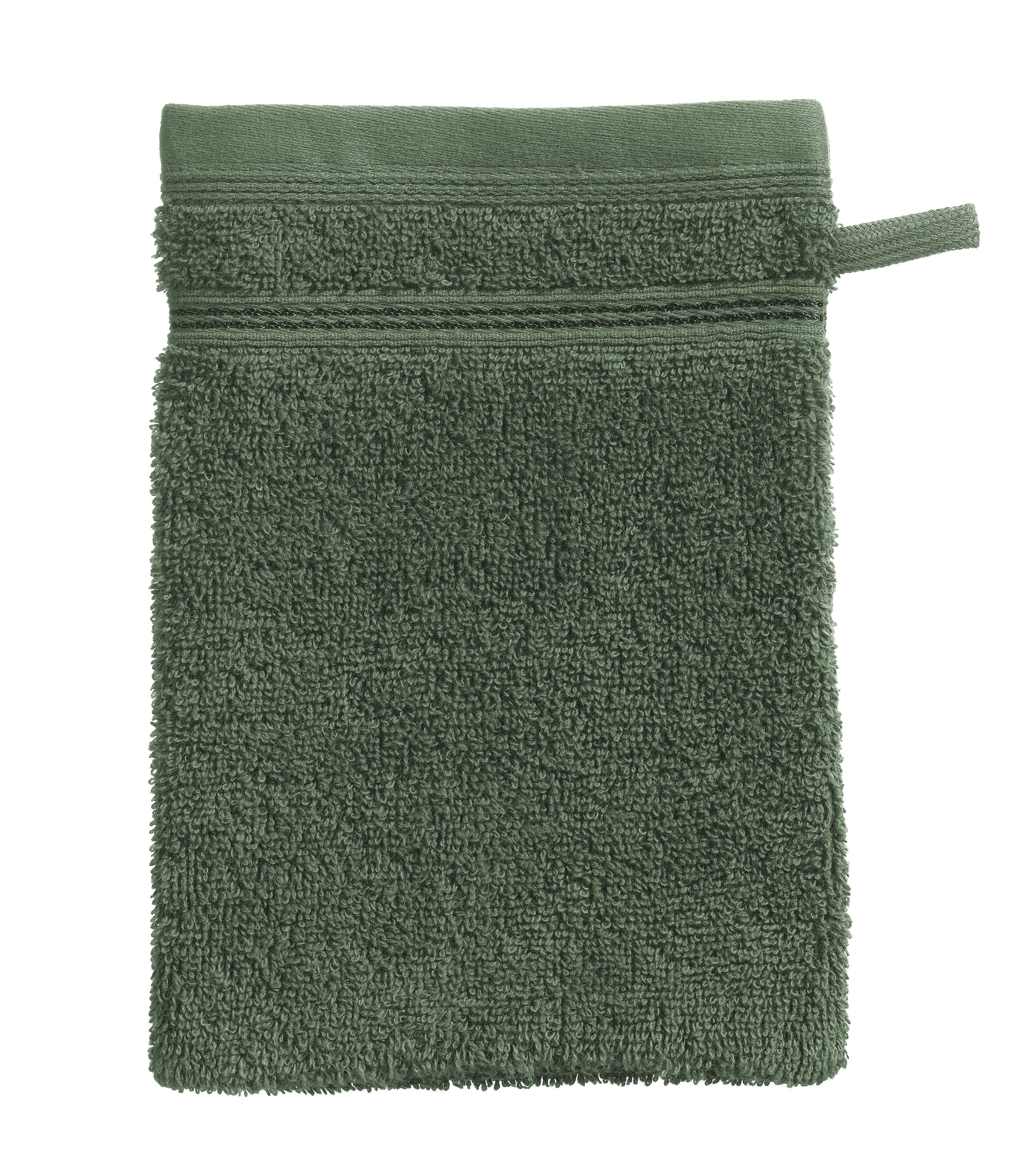 Waschhandschuh Casea Natürlich Alicante, 15x21 cm - waldgrün