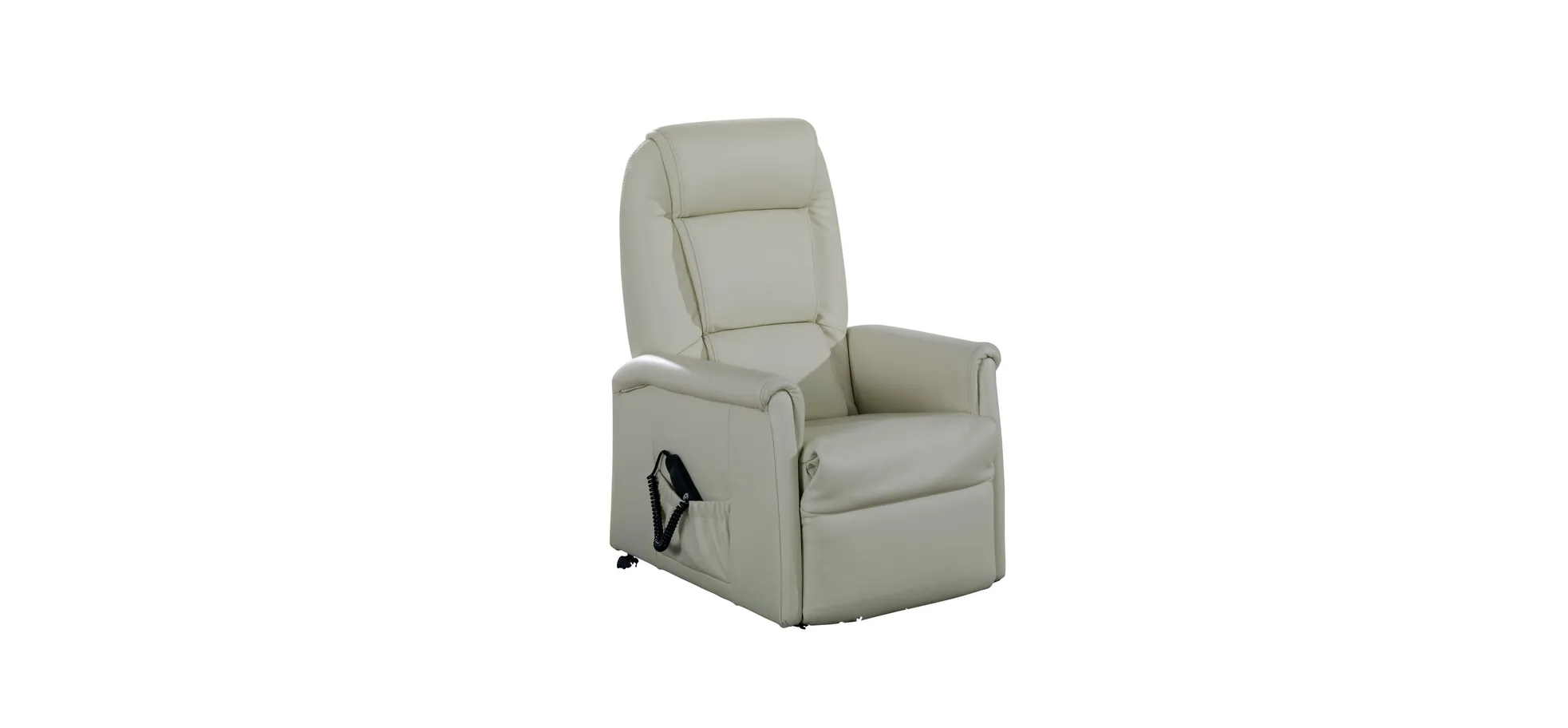 Fernsehsessel EM Mainz - Relaxfunktion 2-motorisch, Leder, beige