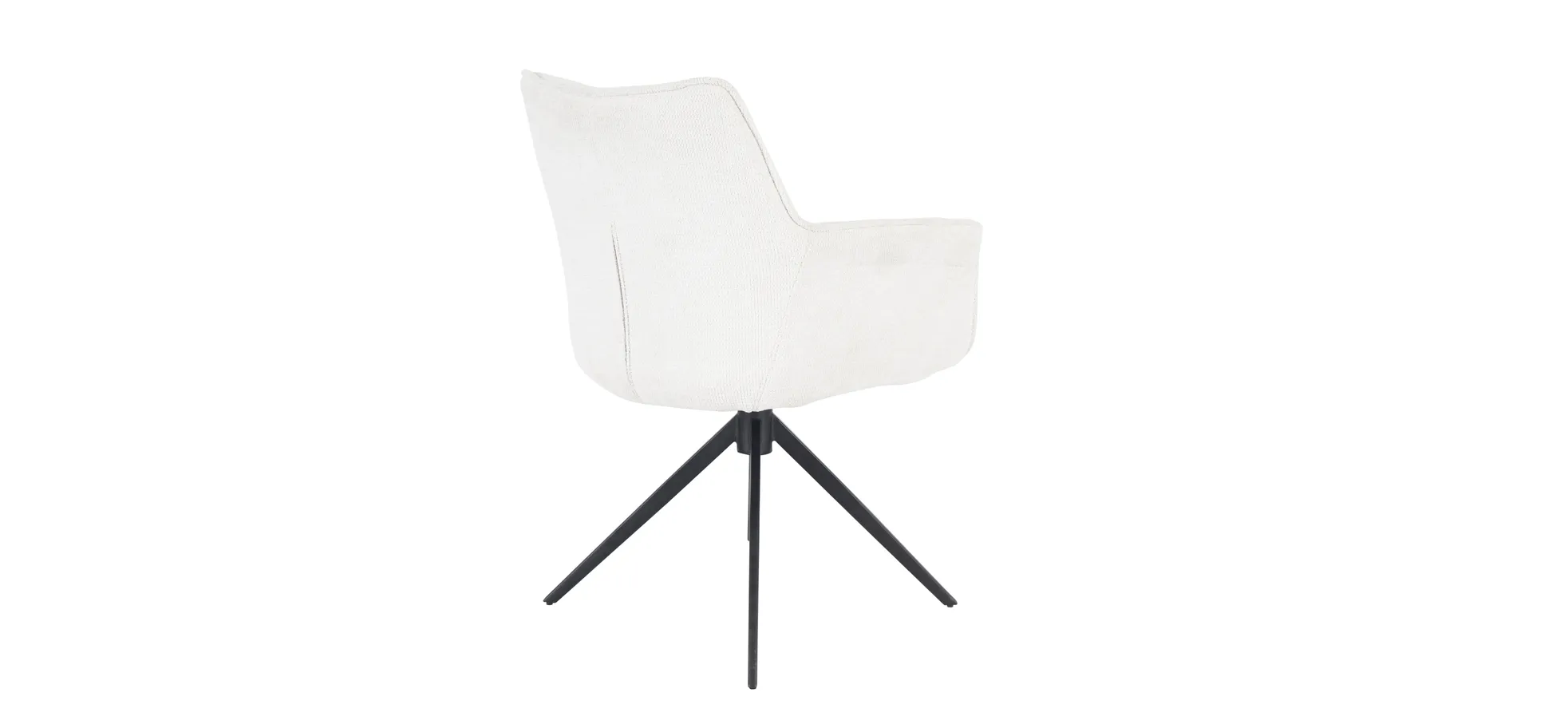 Armlehnstuhl, Bezug weiß, 360° drehbar - Maike