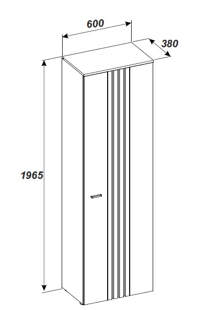 Garderobenschrank, Kaschmir Dekor - MyStyle 6013