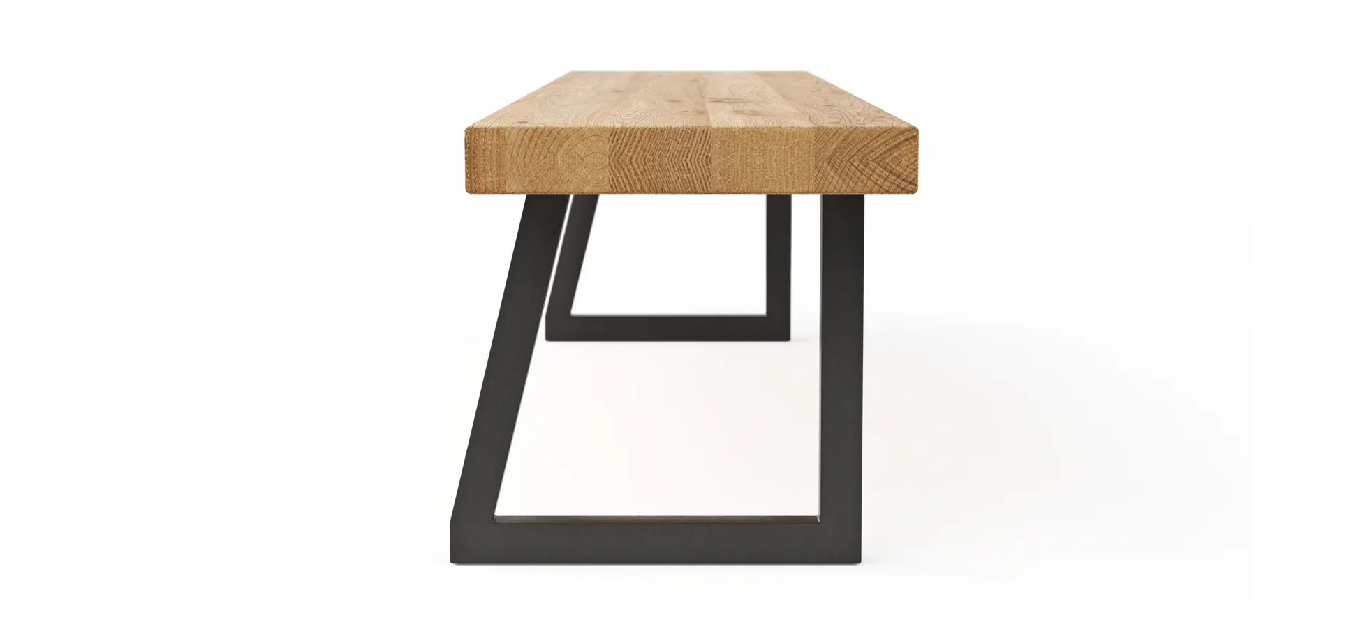Holzbank Clifton - Breite ca. 200cm, Wildeiche massiv, natur Holzbank Clifton - Breite ca. 200cm, Wildeiche massiv, natur