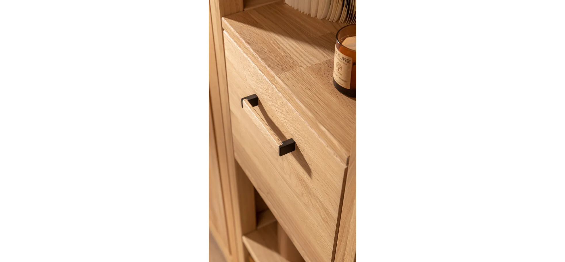 Highboard, Eiche massiv, legno geölt - Elara