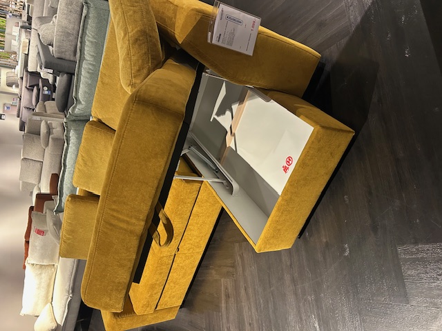 Ecksofa, senfgelb, mit Gästebett - Pro Flexx XC
