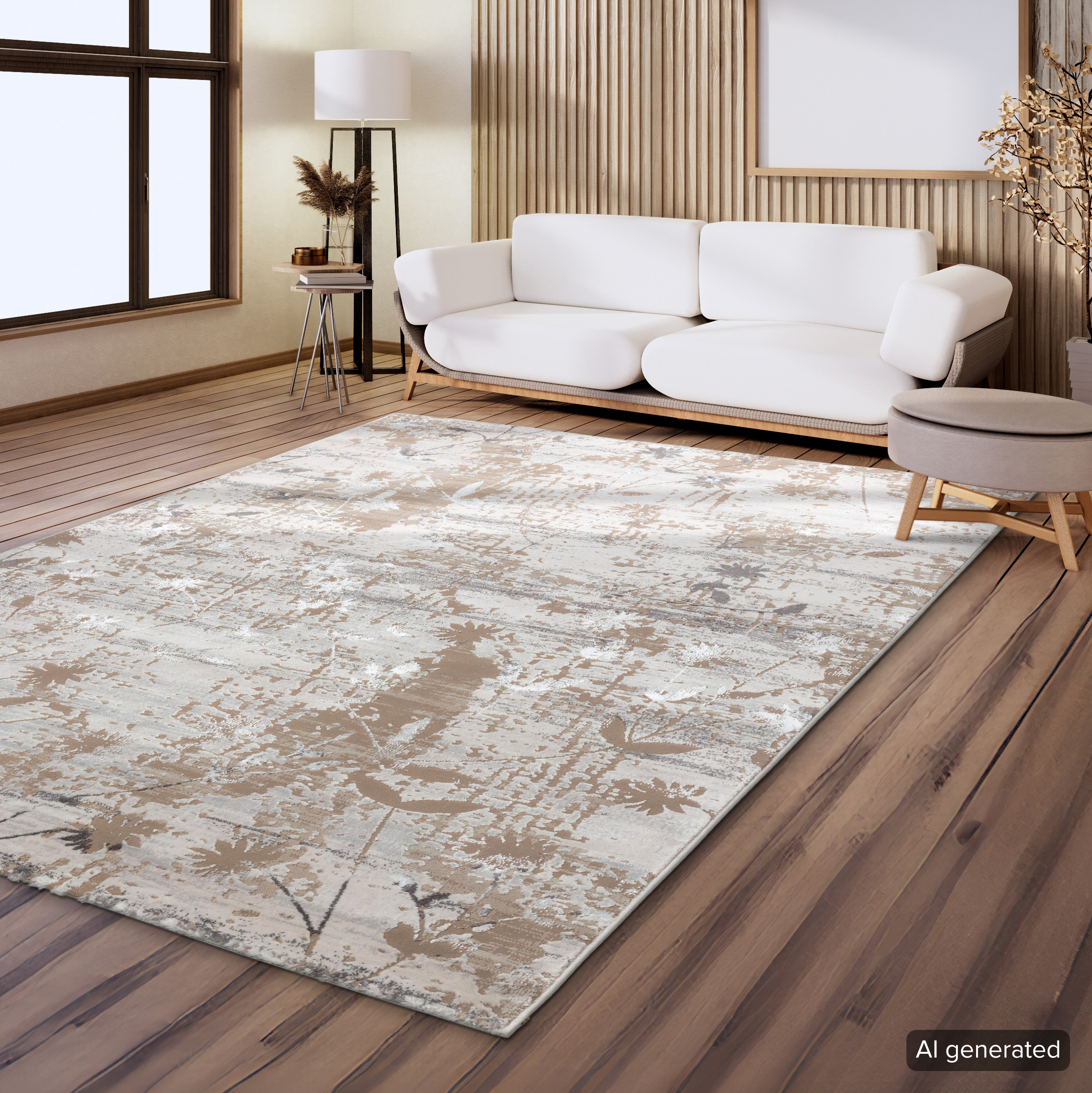 Teppich, beige/grau - Antea