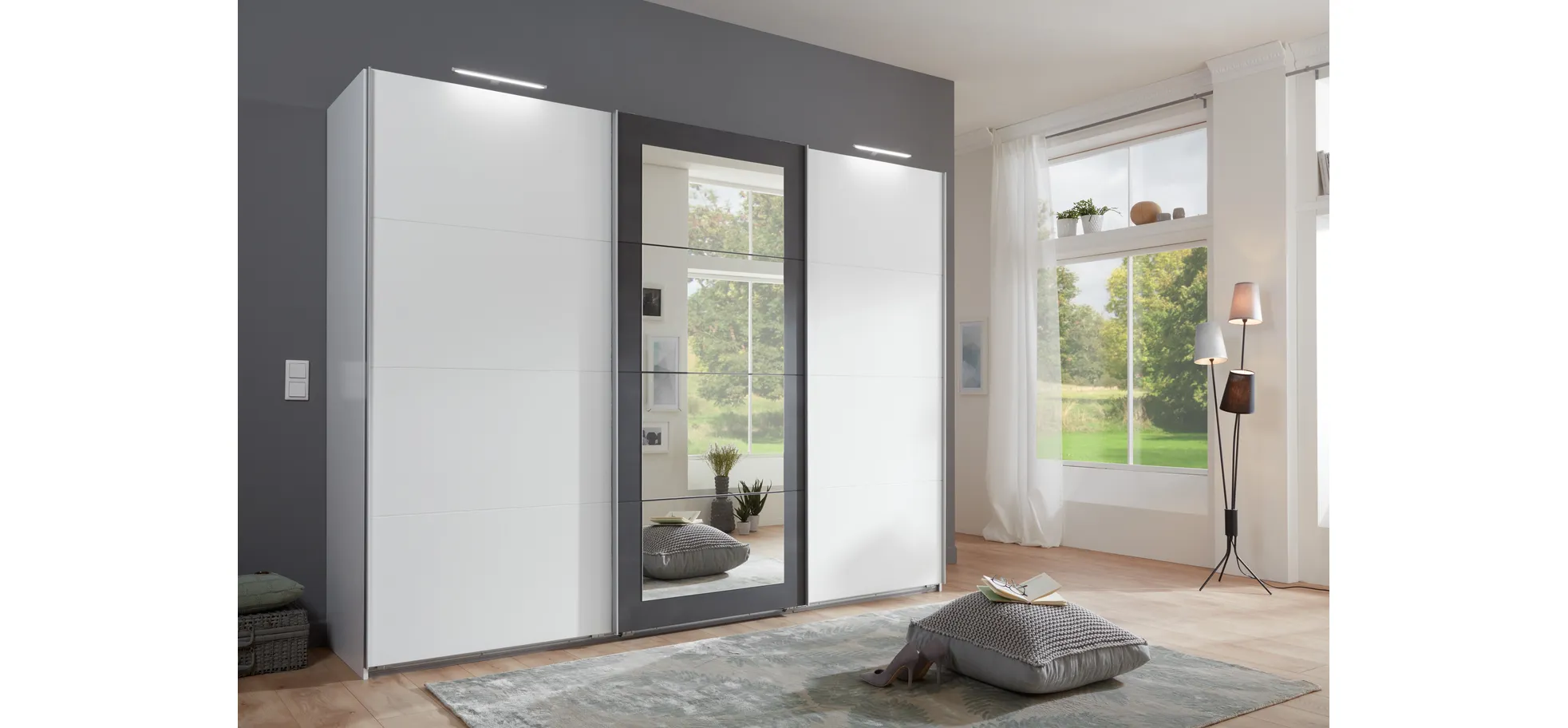 Schwebetürenschrank, mit Spiegeltür - MyStyle 3040