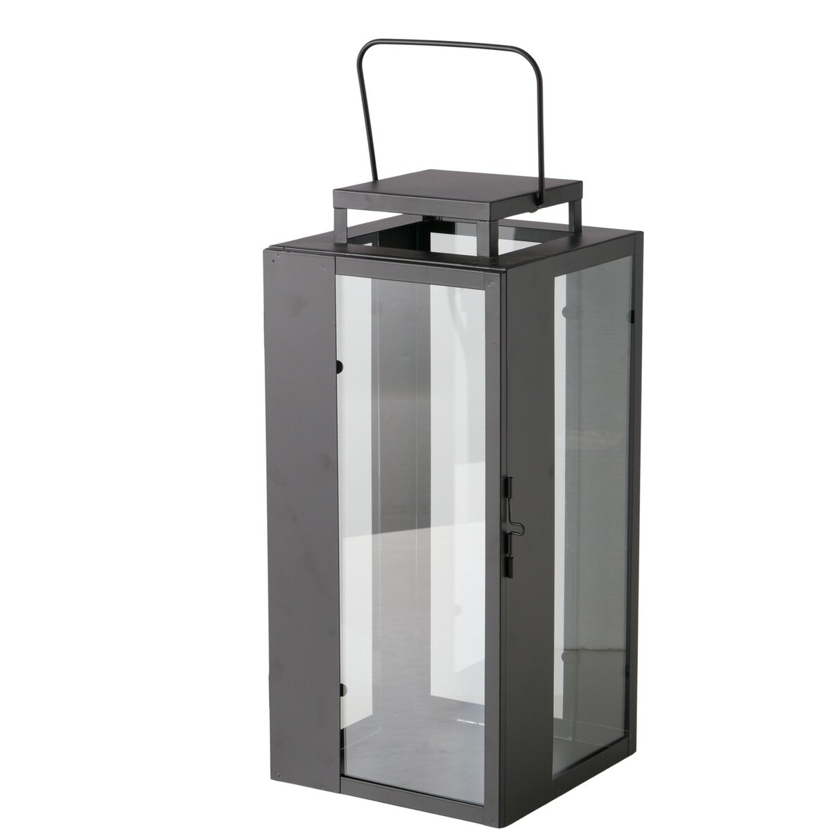 Laterne Ironedge, Quadrat, groß - H 40,30 cm, B 18,00 cm, Eisen pulverbesch. schwarz