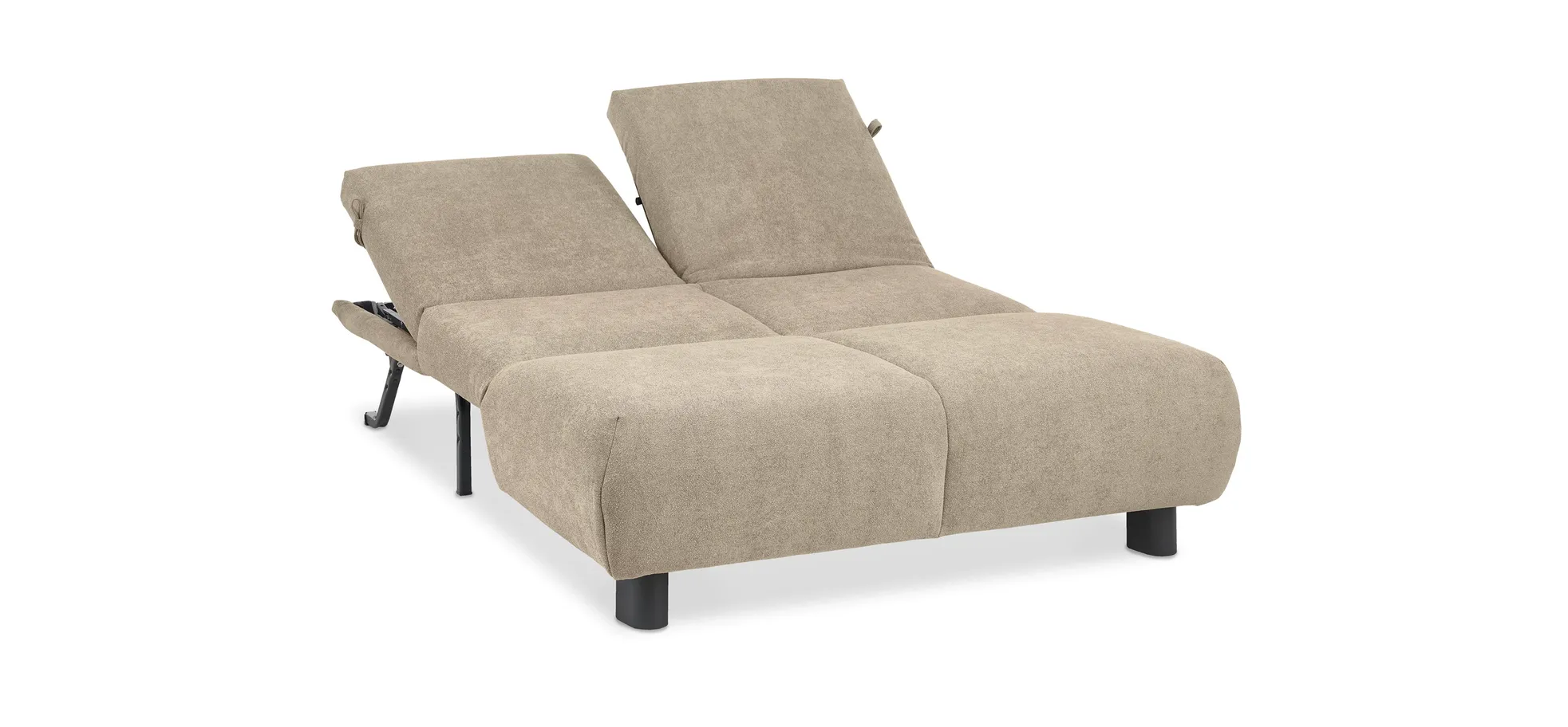 Faltsofa EBBY - 2-Sitzer ohne Armlehne, 140 cm inkl. Schlaffunktion/Relaxfunktion, Stoff, Taupe Faltsofa EBBY - 2-Sitzer ohne Armlehne, 140 cm inkl. Schlaffunktion/Relaxfunktion, Stoff, Taupe