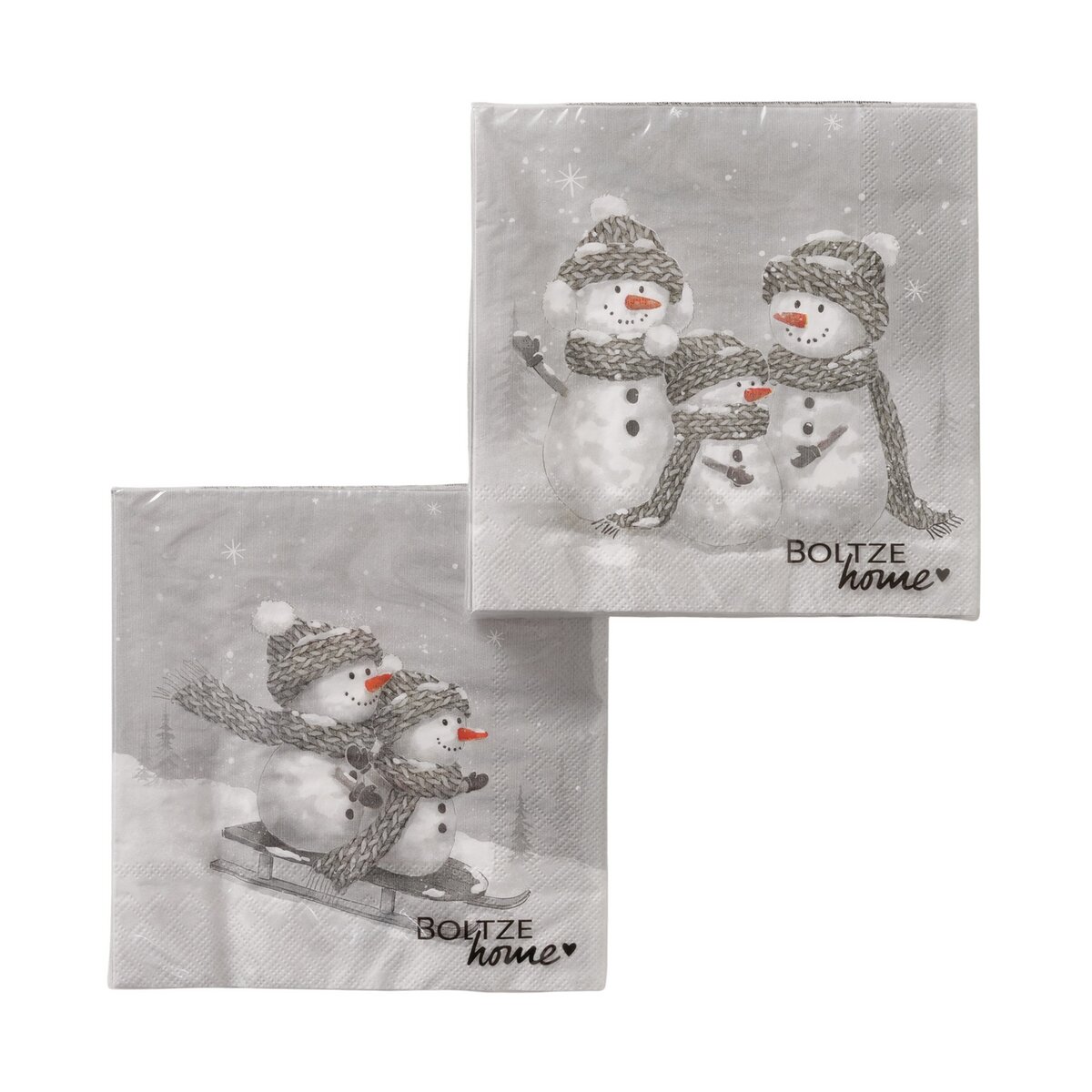Servietten Frosty, 20 tlg., 2 sort. - Schneemann, Papier
