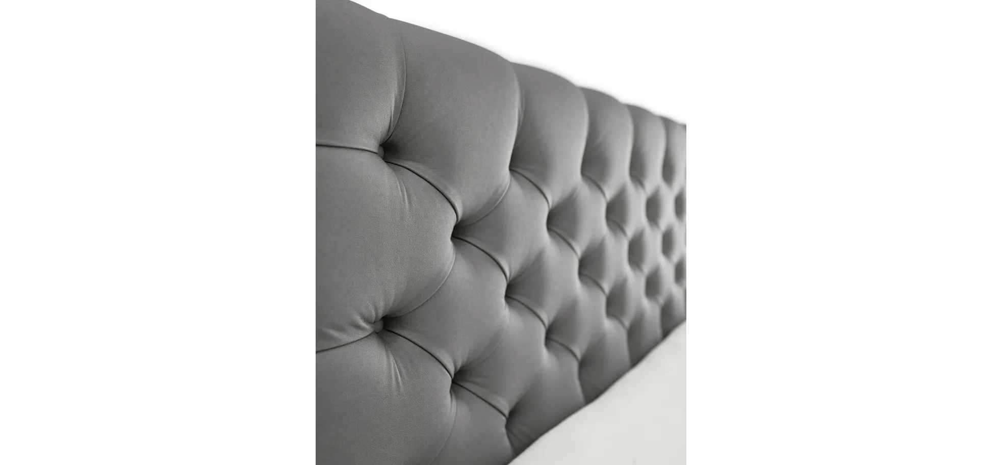 Boxspringbett, Stoff grau   - Sandrin E 