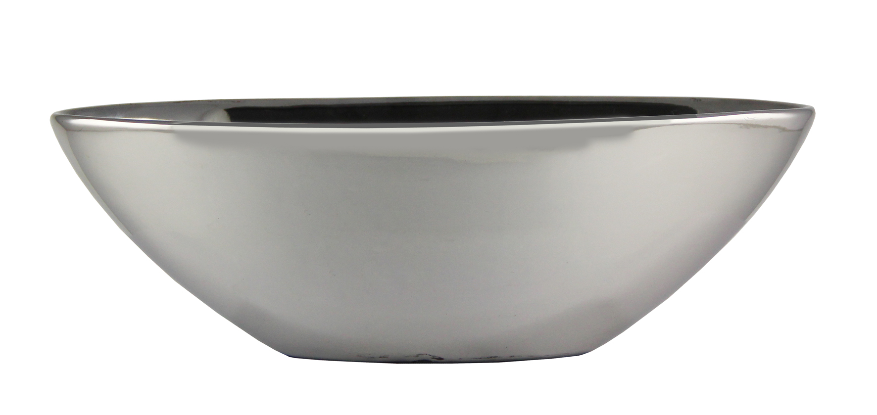 Schale Boat - oval silber 44,5x14x12cm