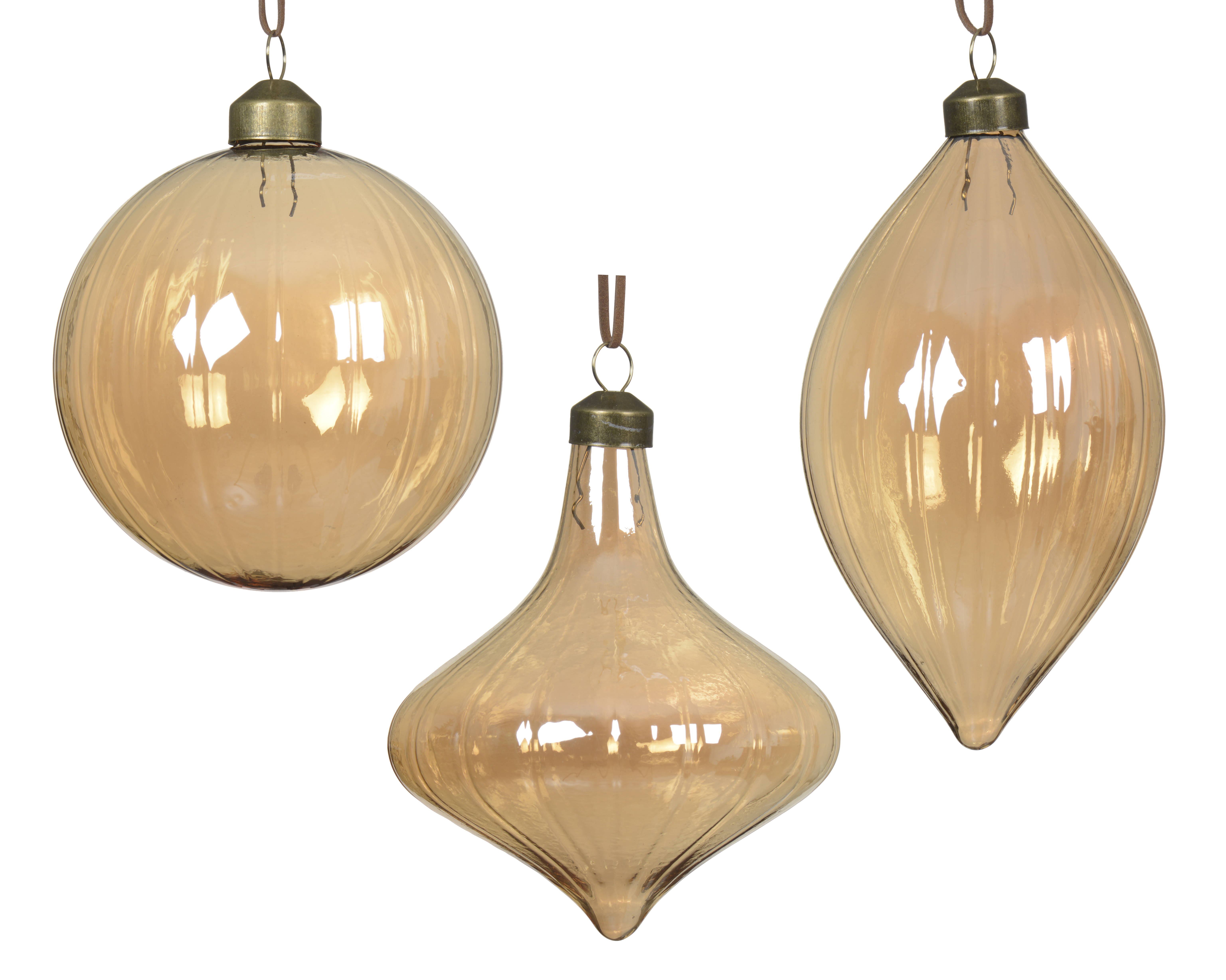 Kugel - bernstein, Glas, Ø10cm