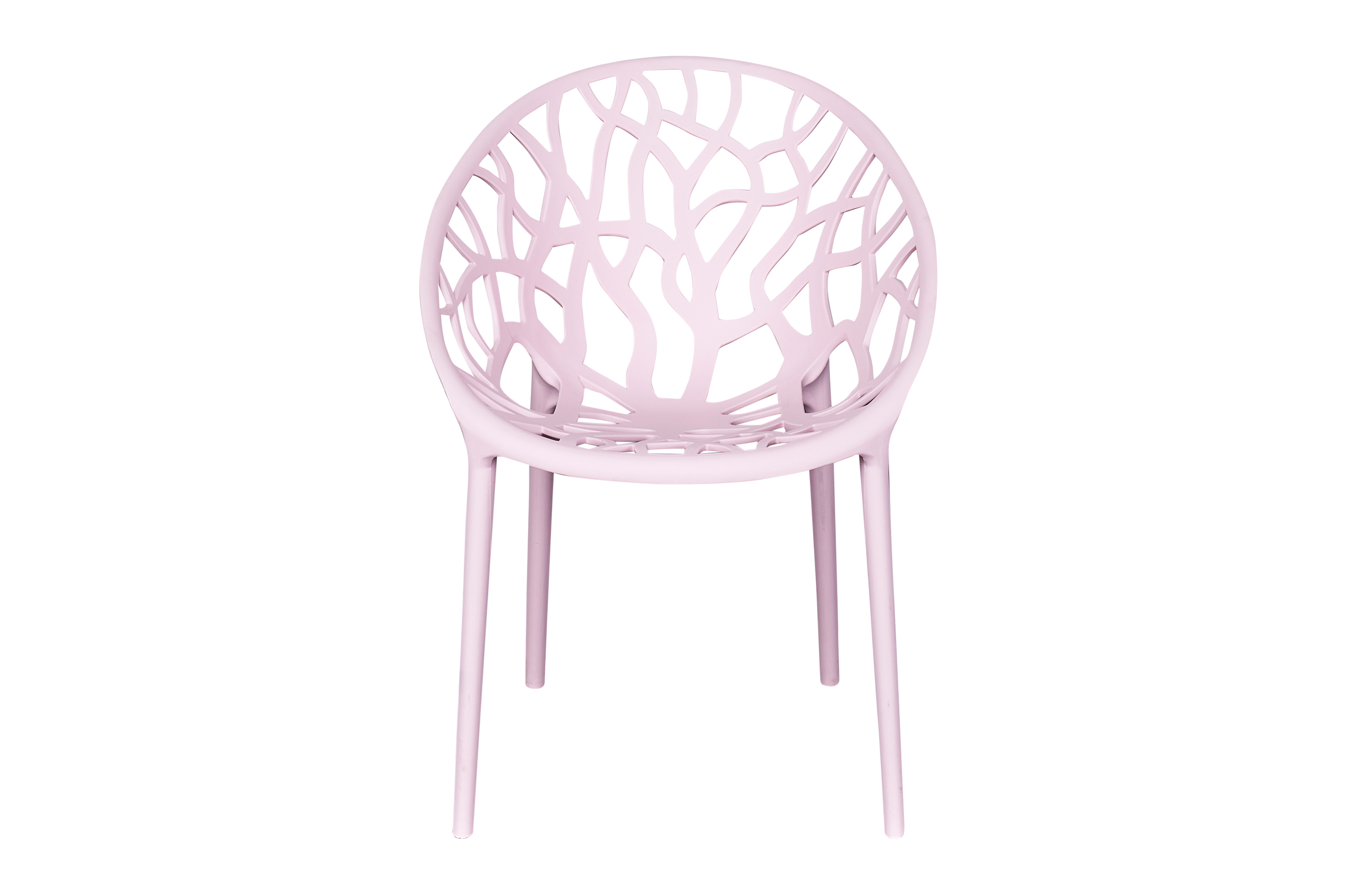 Stuhl stapelbar, Struckturdesign, rosa - Vomo