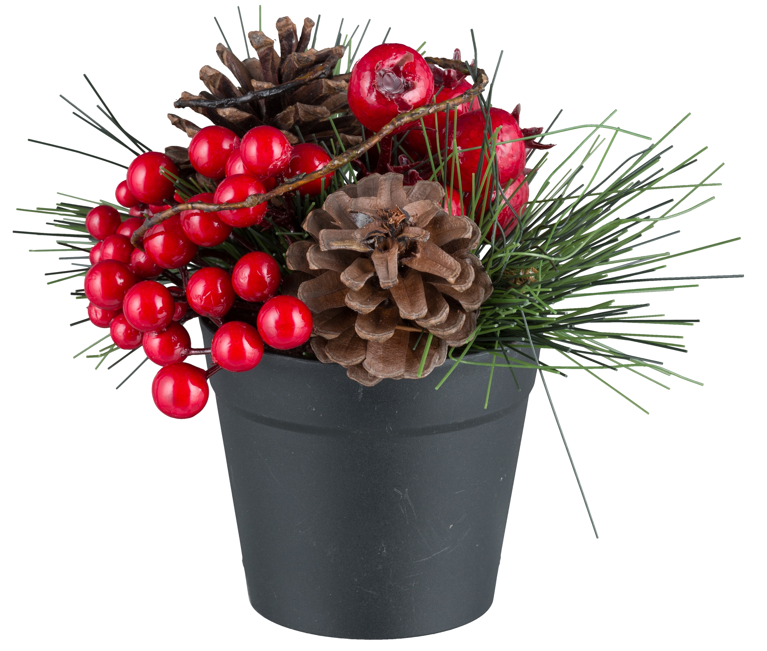 Arrangement im Topf - rot, ca. 13cm