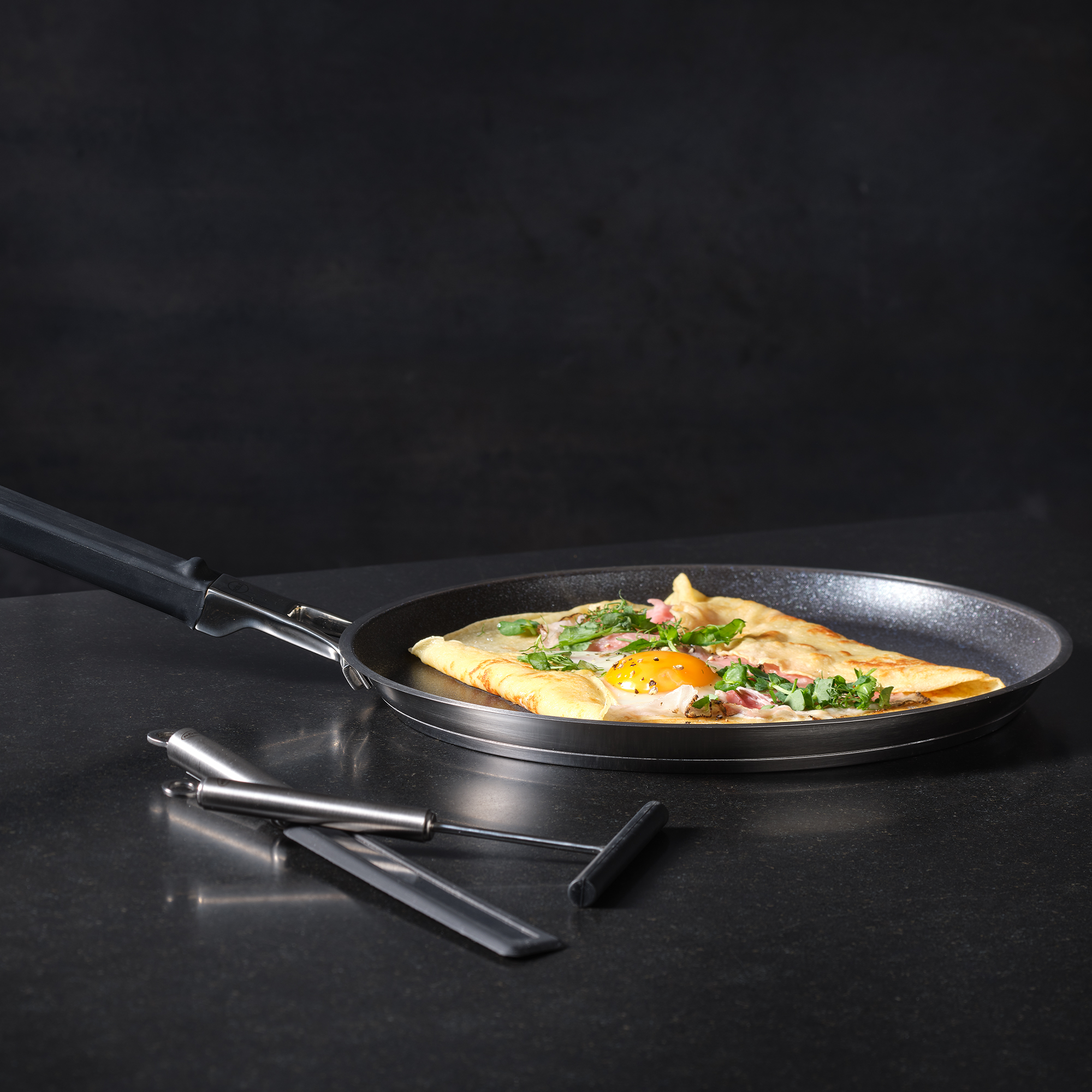 RÖSLE, Crêpes Pfanne Ø 28cm Silence Pro - ProResist, Edelstahl, Antihaftversiegelung