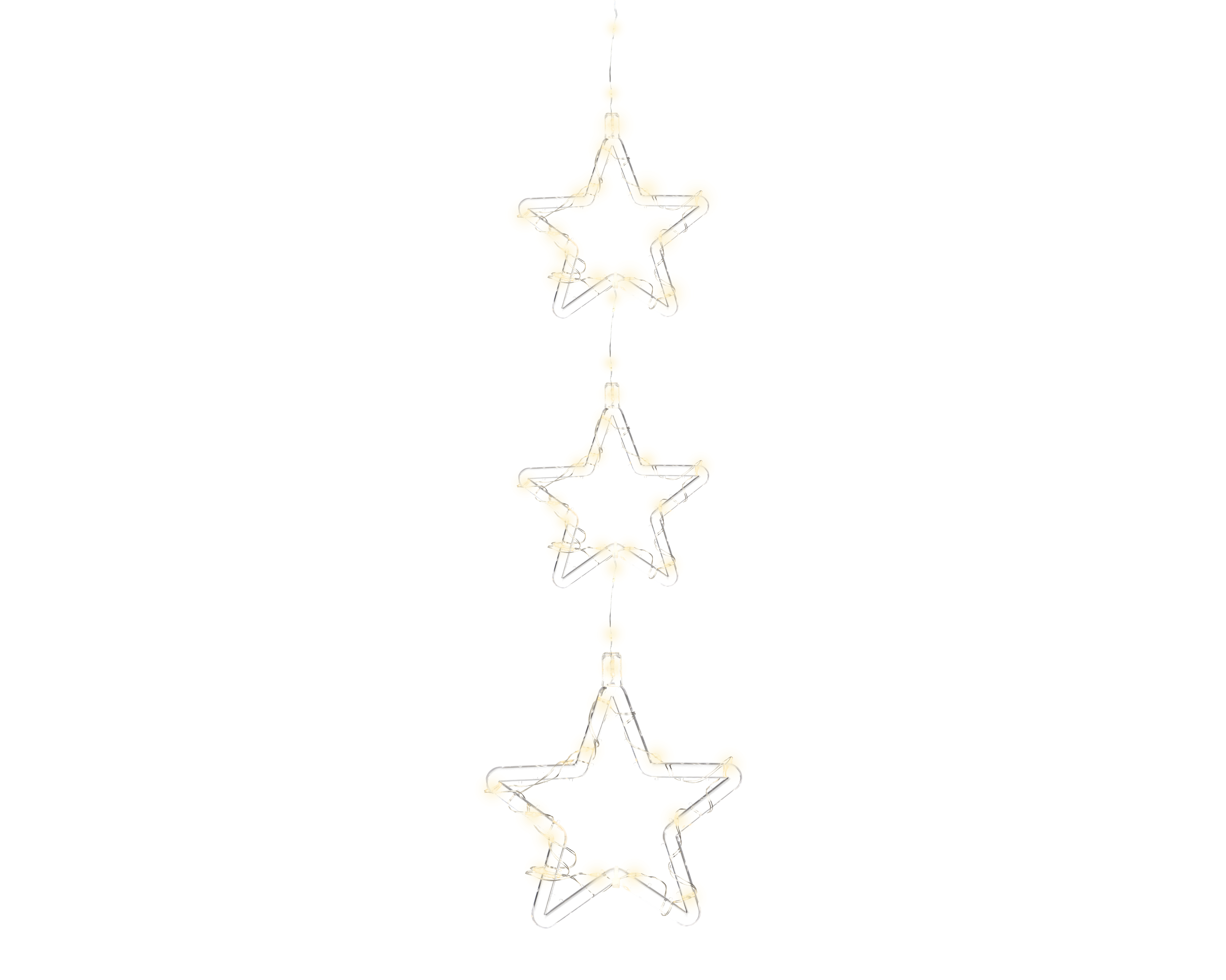 LED Sterne-Girlande - weiss, L58.00cm-48L