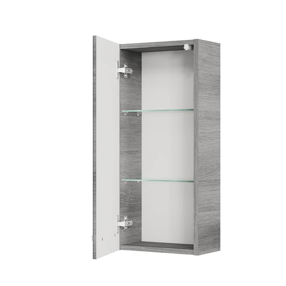 Wandschrank, graphit, 1 Tür, 1 Böden - QUICKSET - 328