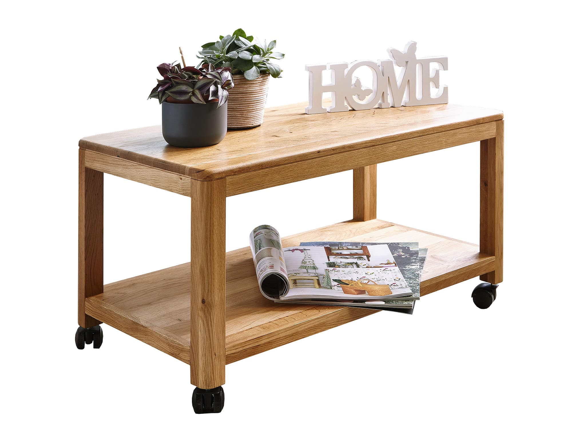 Rollwagen groß, Wildeiche massiv geölt - MYKON 288