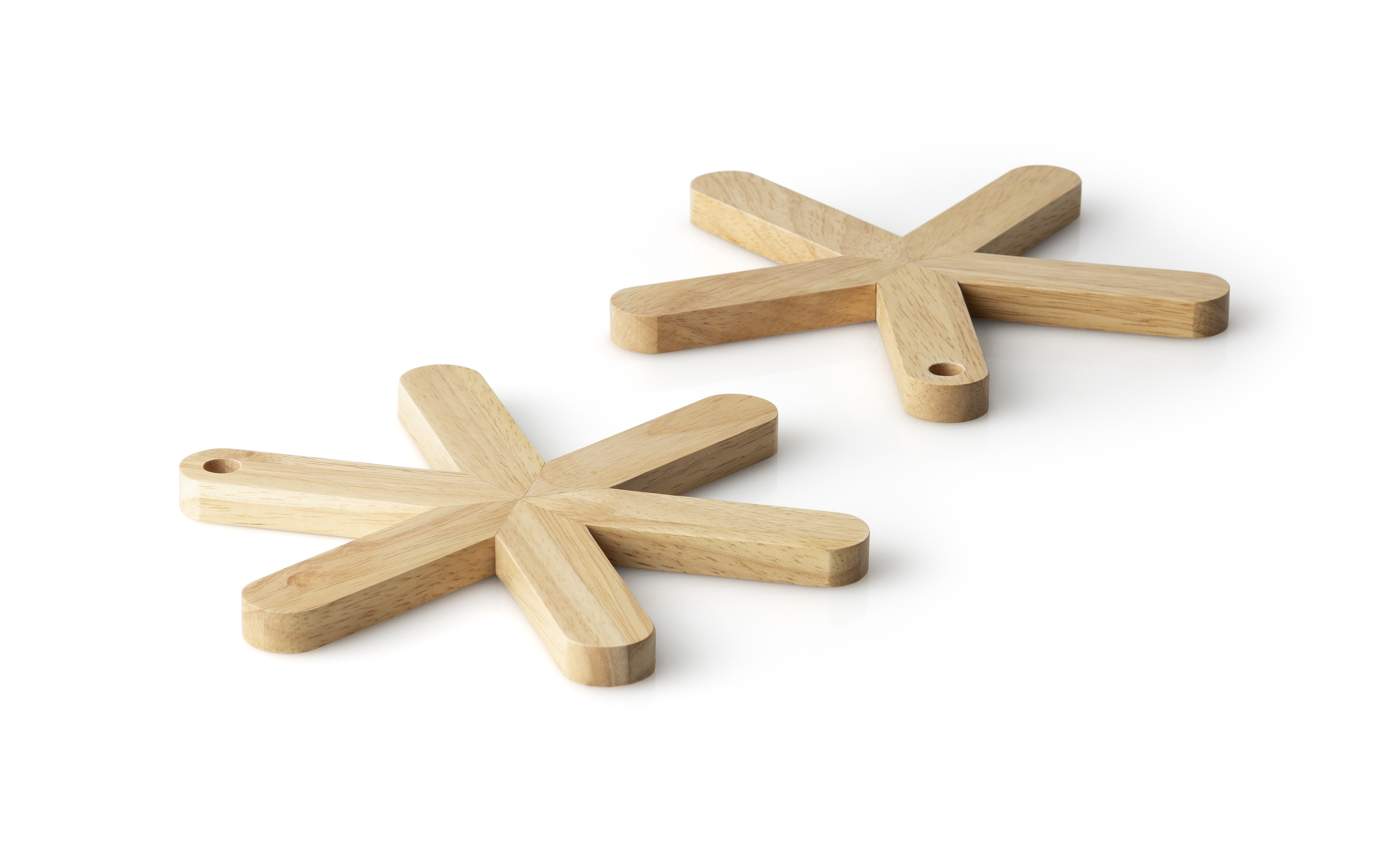 Untersetzer Stern 2er Set Gummibaum - Ø 19x1,2 cm