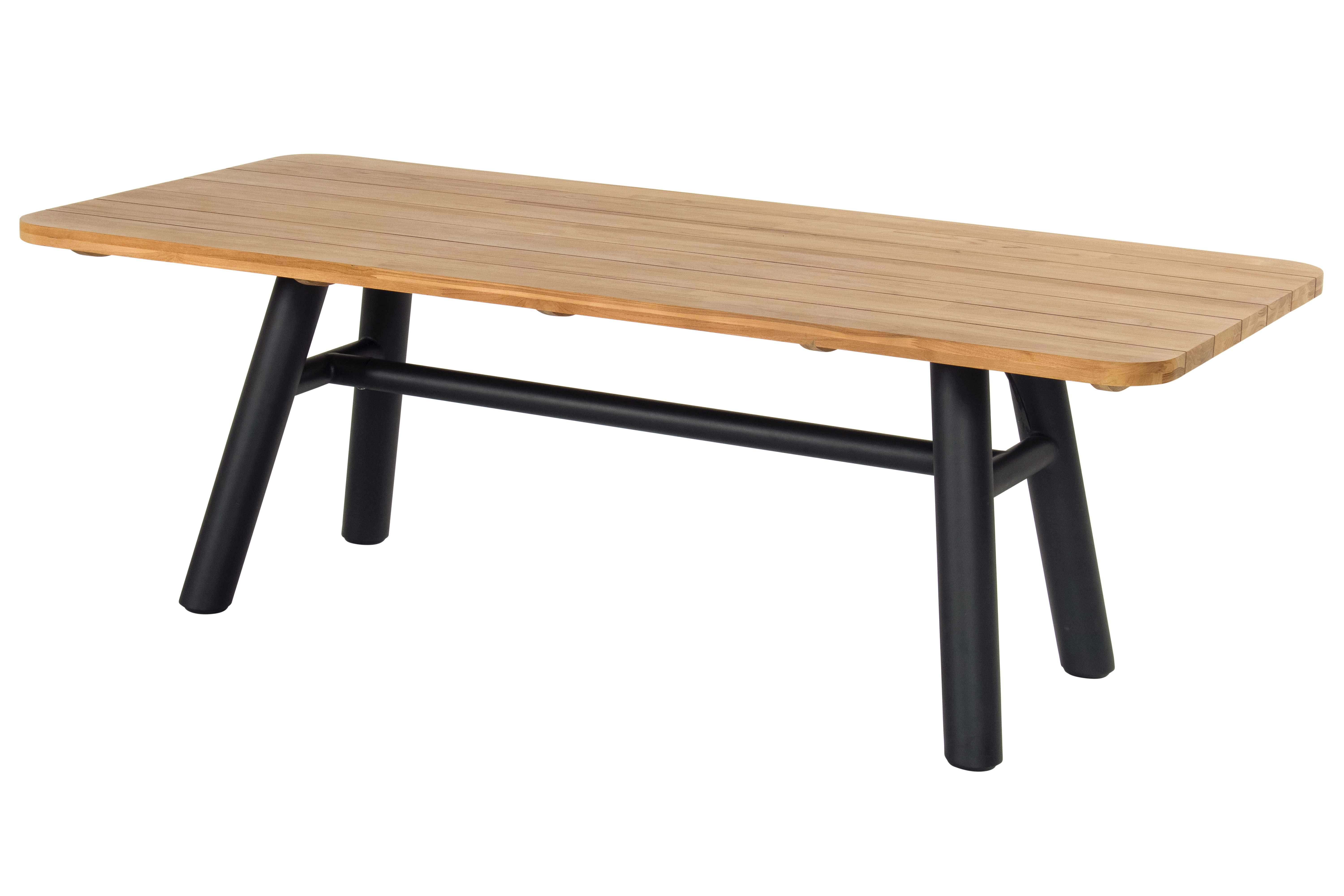 Ess-Dining-Tisch, Massivholz-Metall,Outdoor - Saba