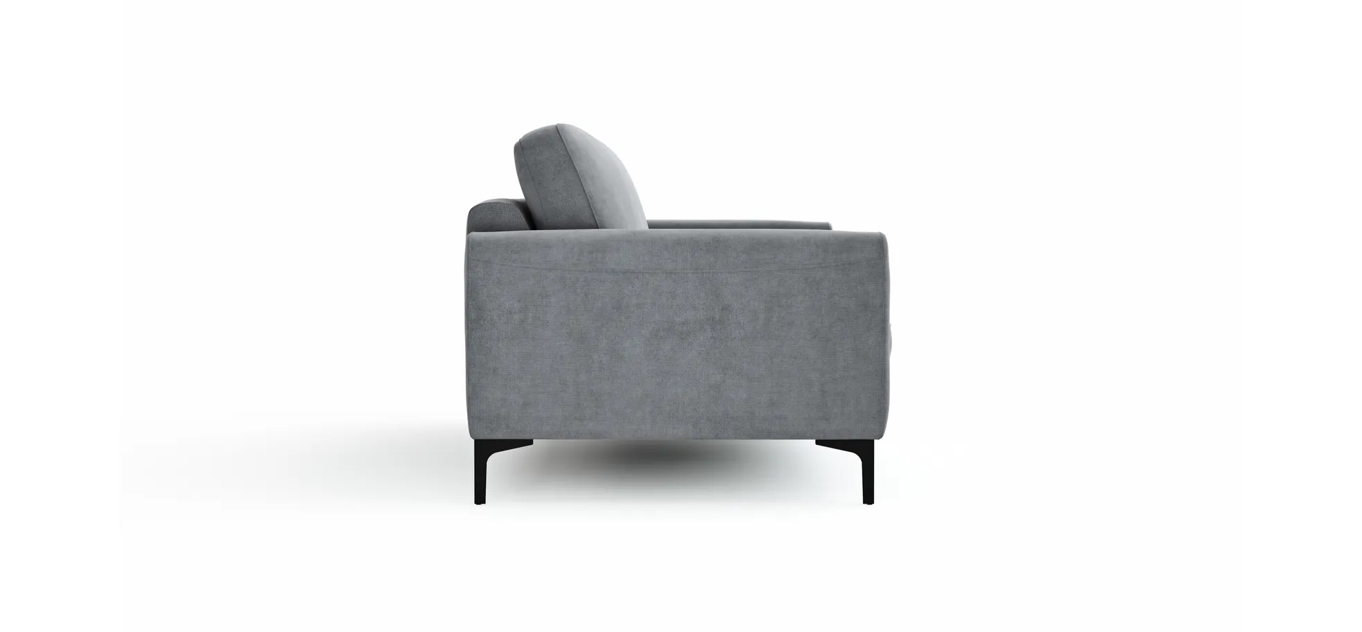 Sofa Oviedo - 3-Sitzer, Stoff, Grau